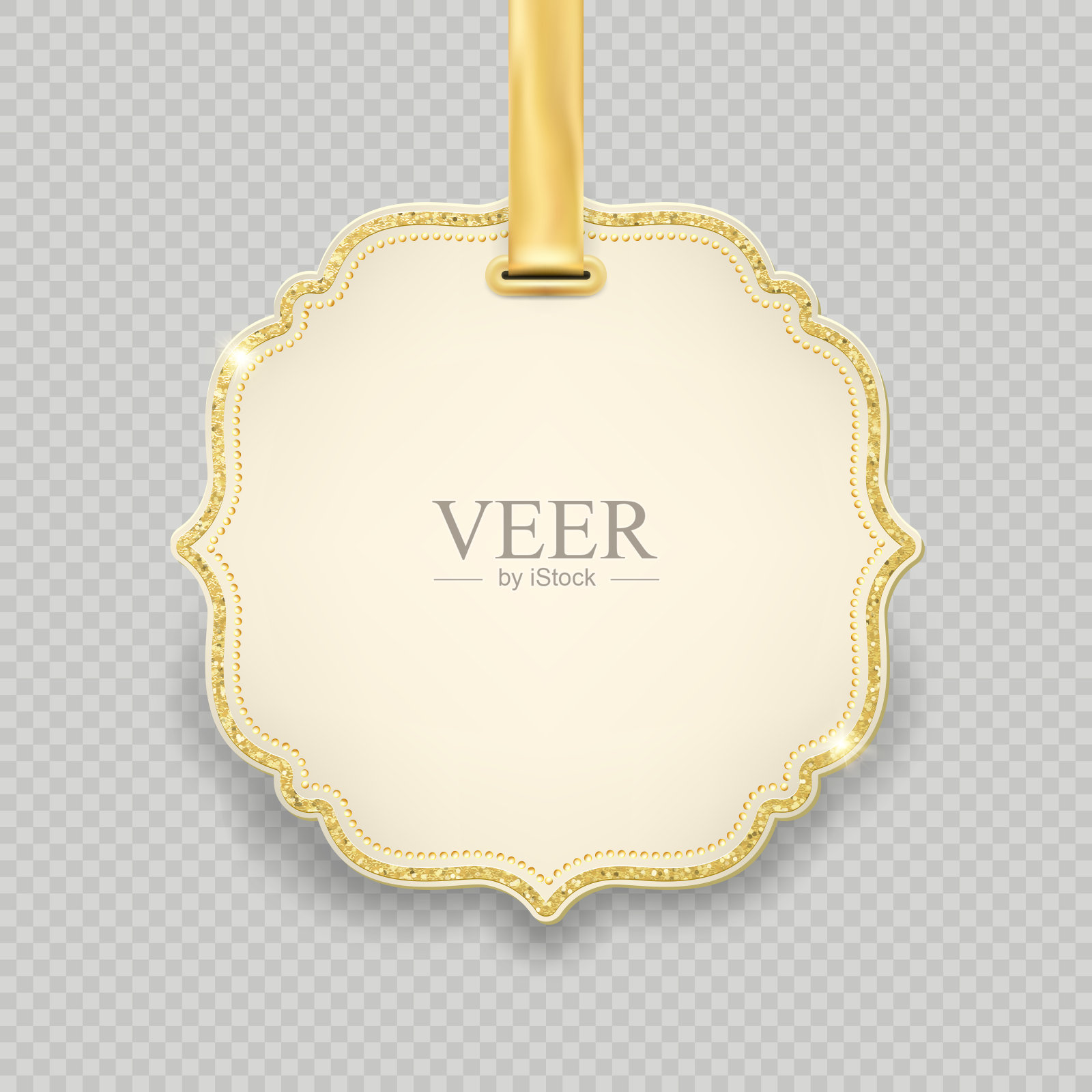 模板标签，标签框装饰圣诞和新年假期销售购物促销。孤立在透明背景上。每股收益10插画图片素材