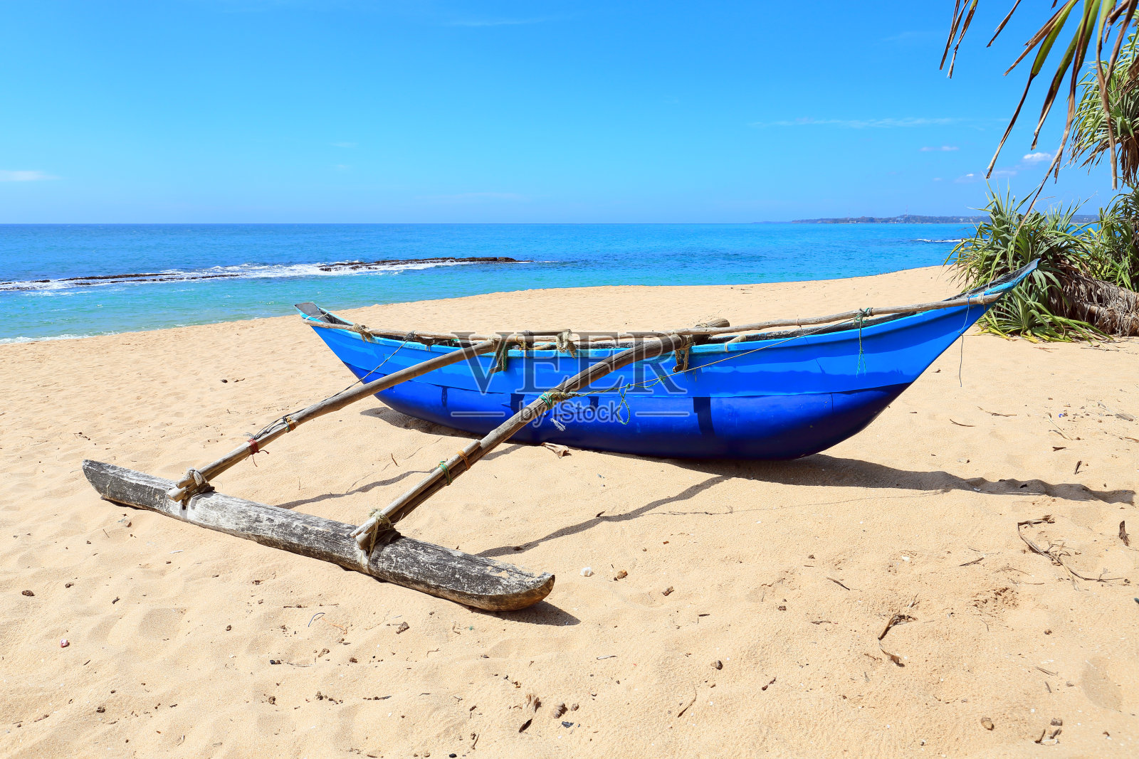 传统的斯里兰卡渔船照片摄影图片