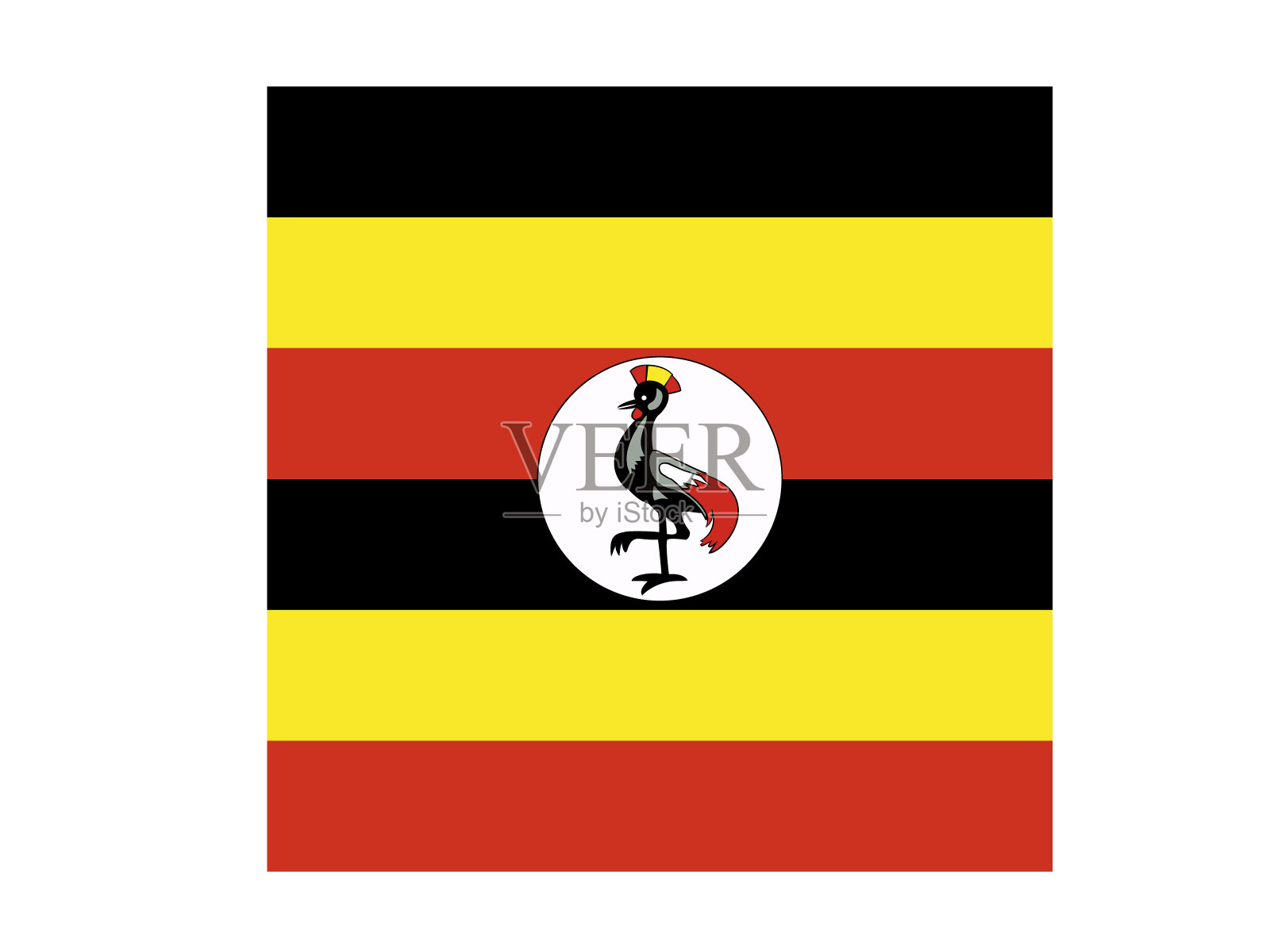 乌干达国旗插画图片素材