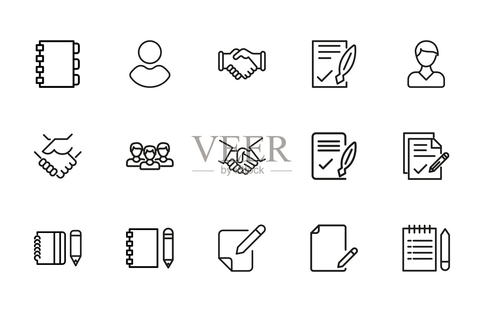 大量的人力资源图标。图标素材