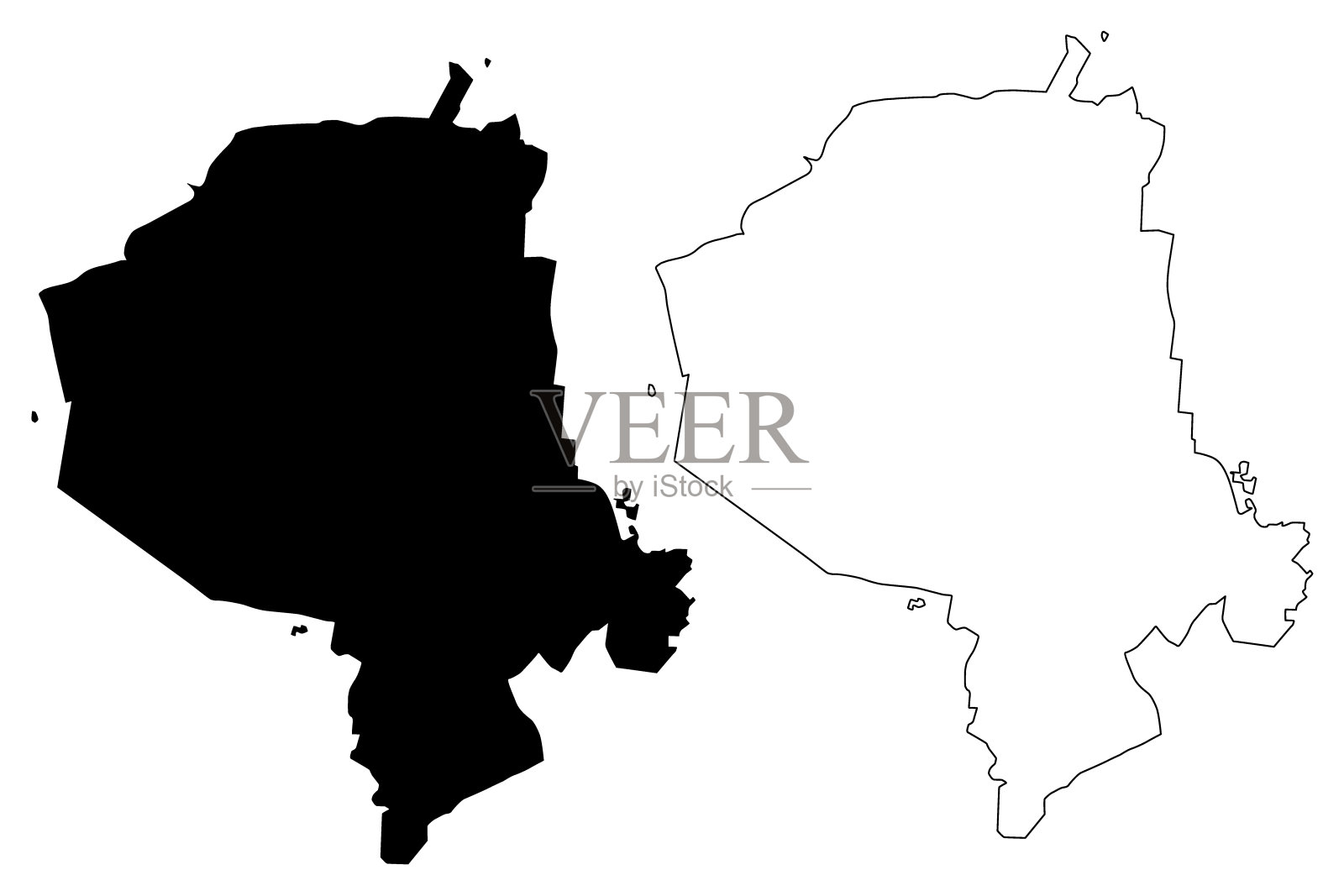 叶卡特琳堡城市地图插画图片素材