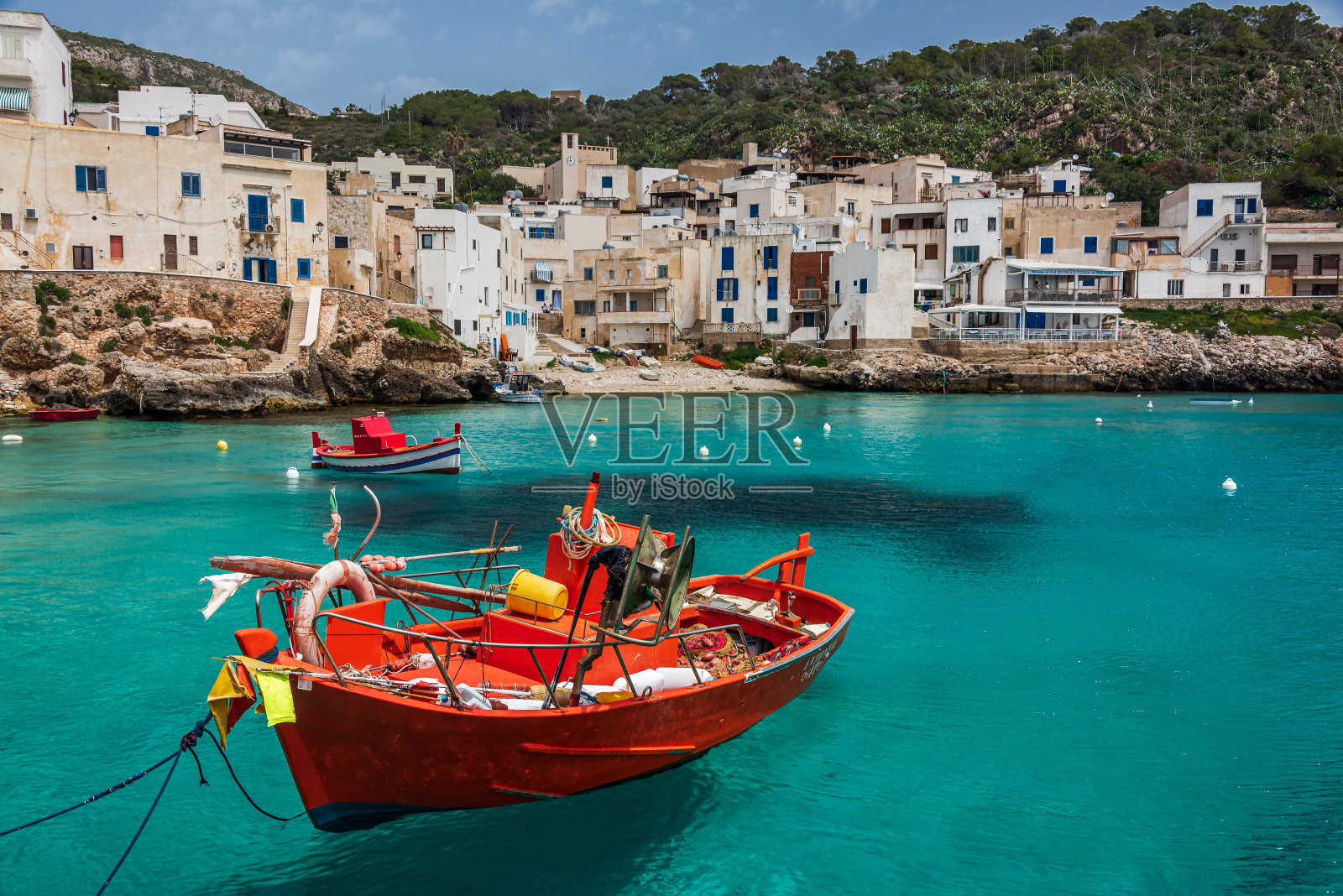 西西里的莱万佐渔村照片摄影图片