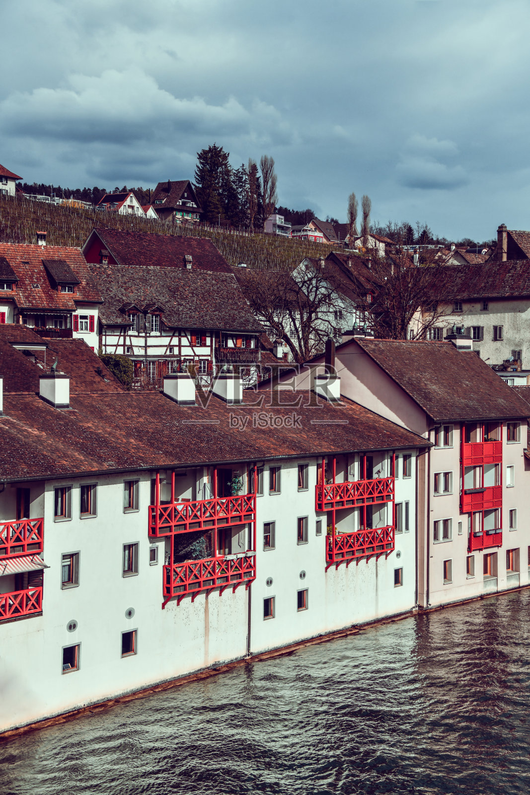 瑞士Eglisau的美丽建筑照片摄影图片