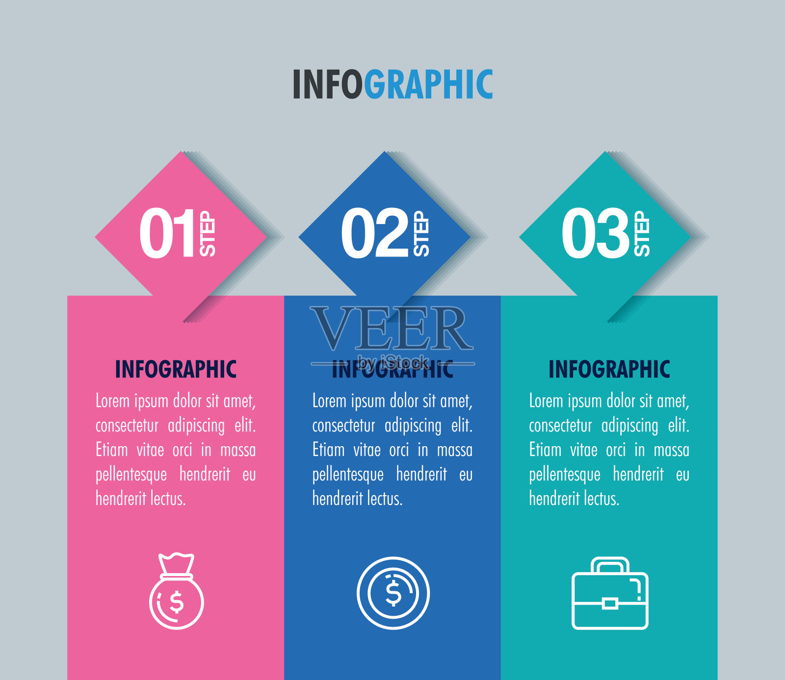 统计信息图表与数字和商业图标设计模板素材
