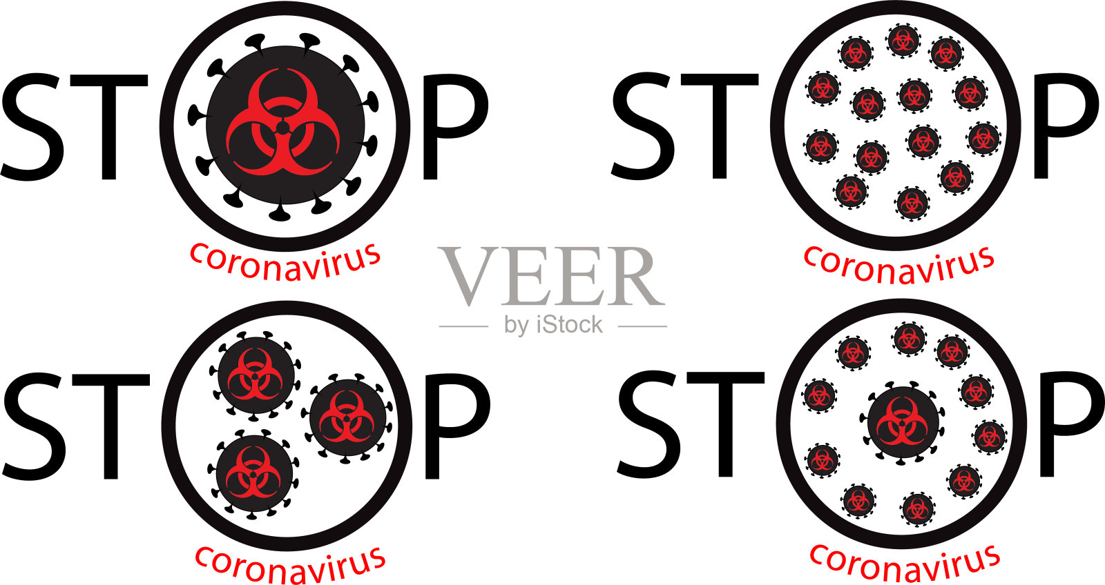 阻止冠状病毒新冠病毒迹象病媒插图插画图片素材