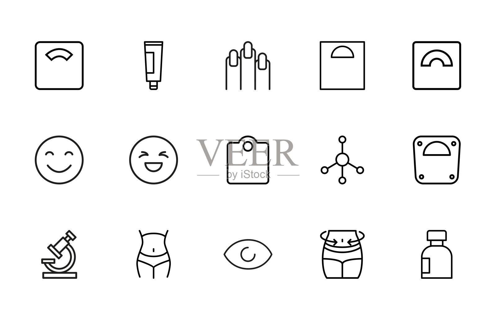 高级美容系列图标。图标素材