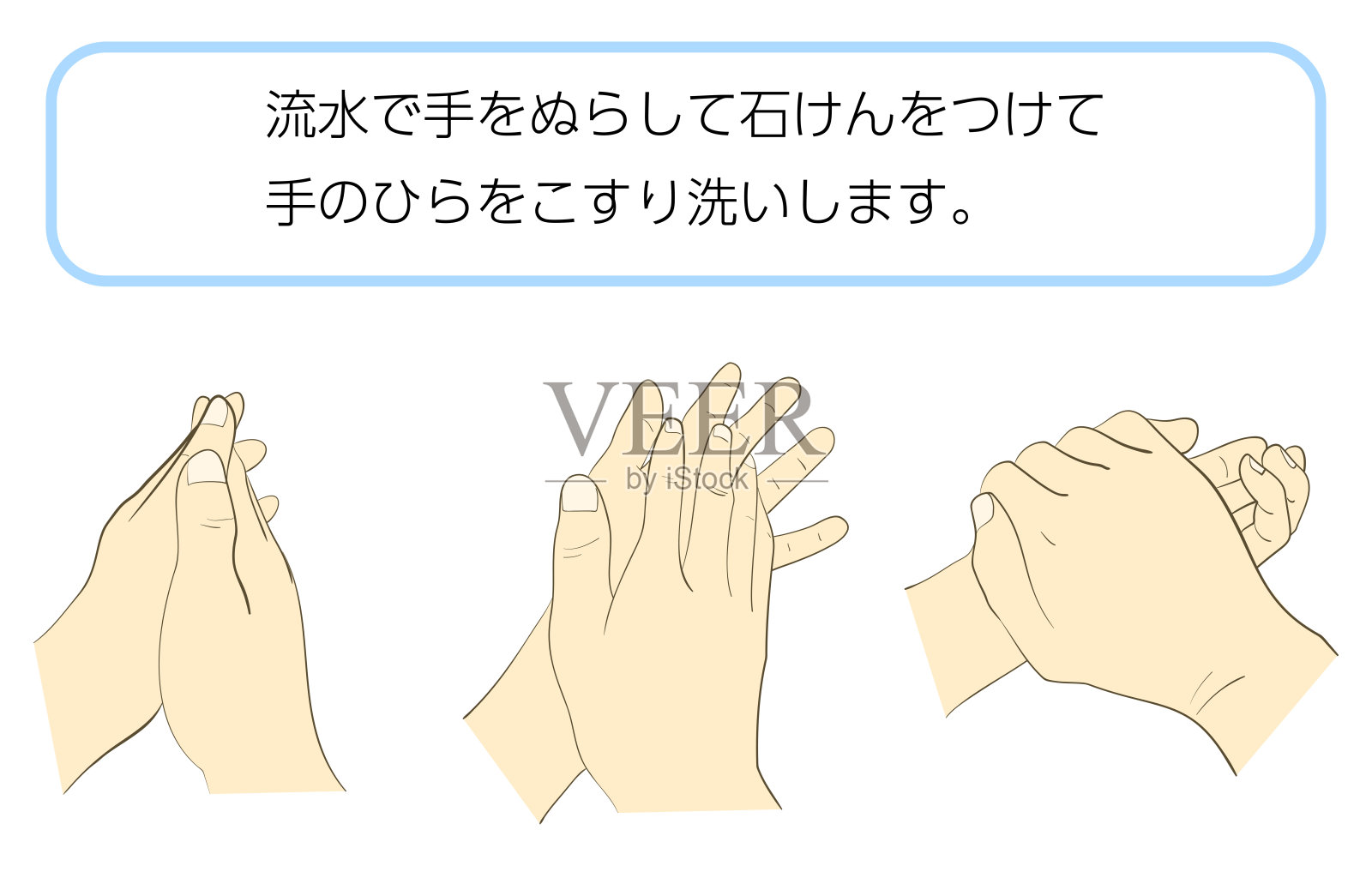 如何正确洗手插画图片素材