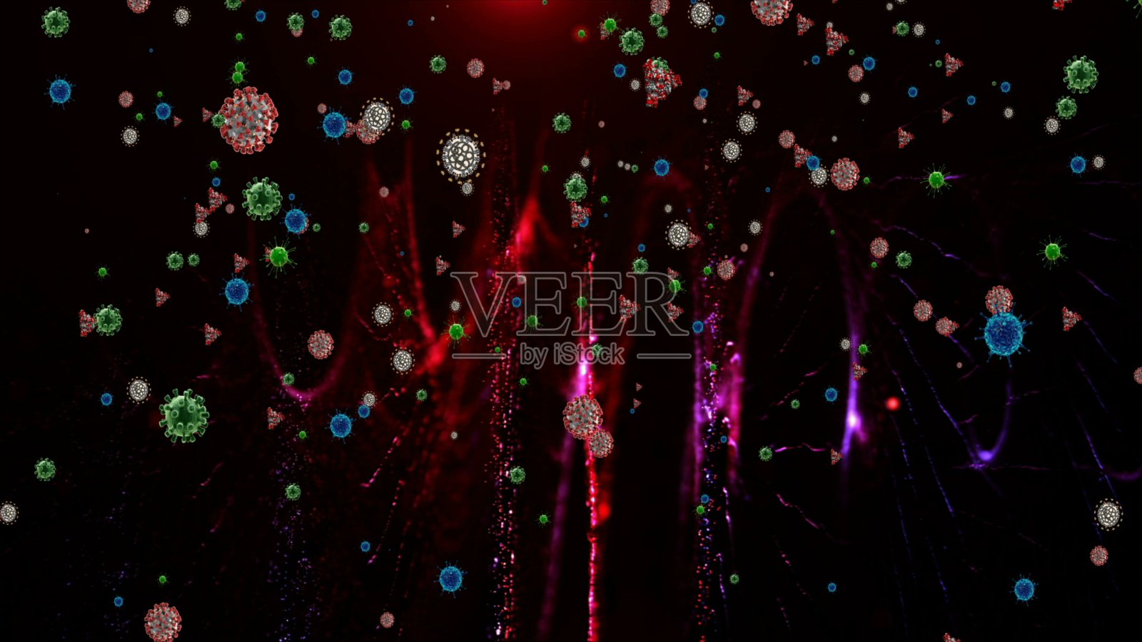 Covid-19感染病毒2019-ncov照片摄影图片