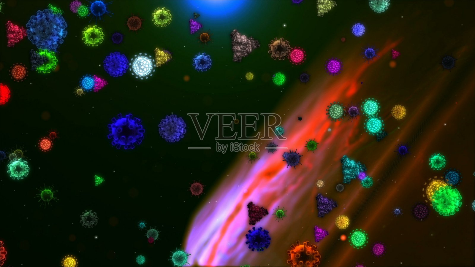 Covid-19感染病毒2019-ncov照片摄影图片