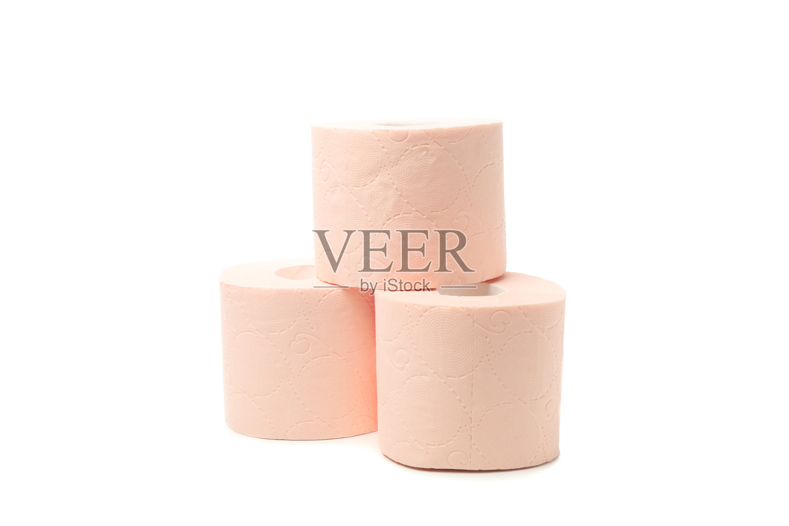 一组卫生纸孤立在白色背景上照片摄影图片