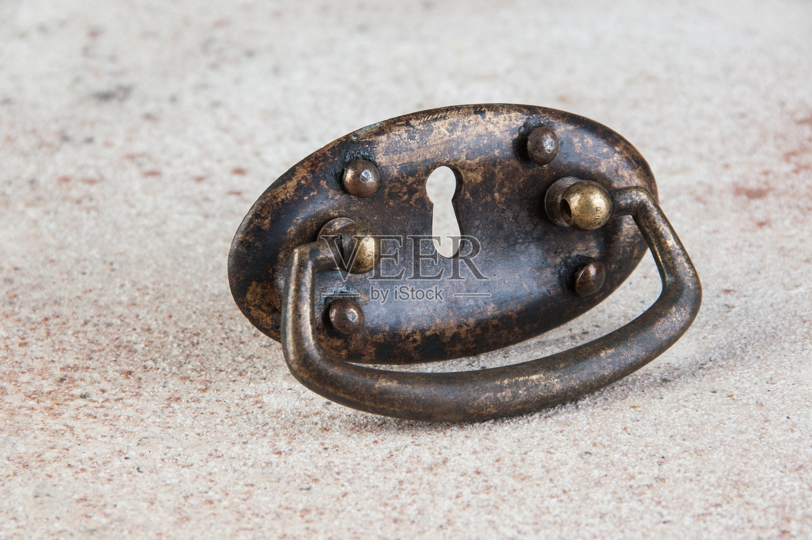 古董铜抽屉拉钮照片摄影图片