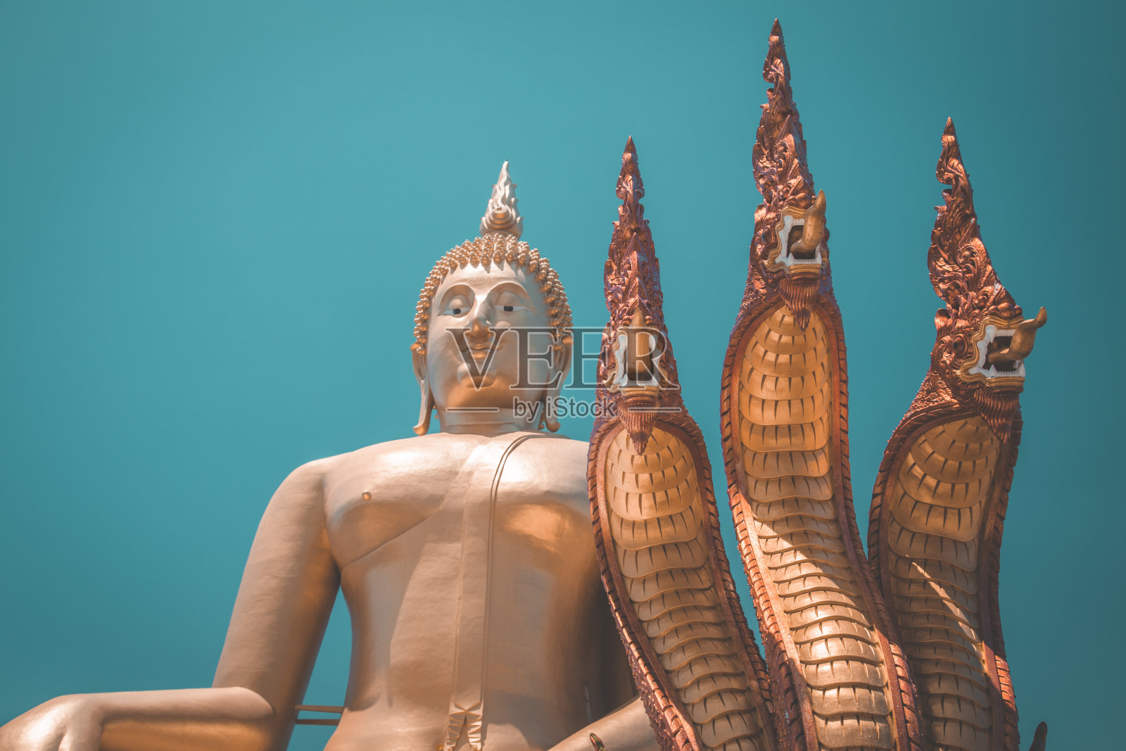 鸟瞰图，泰国最大的佛像照片摄影图片