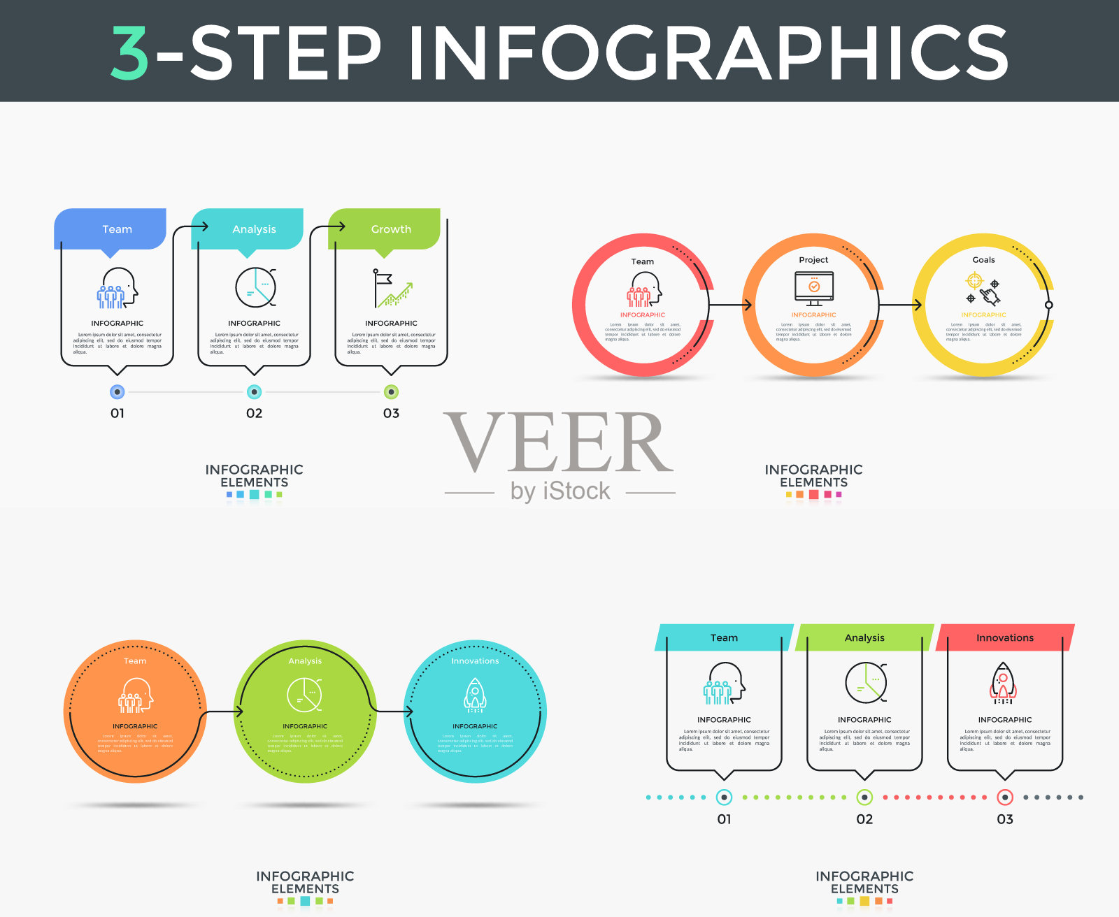 一套信息图表模板设计模板素材