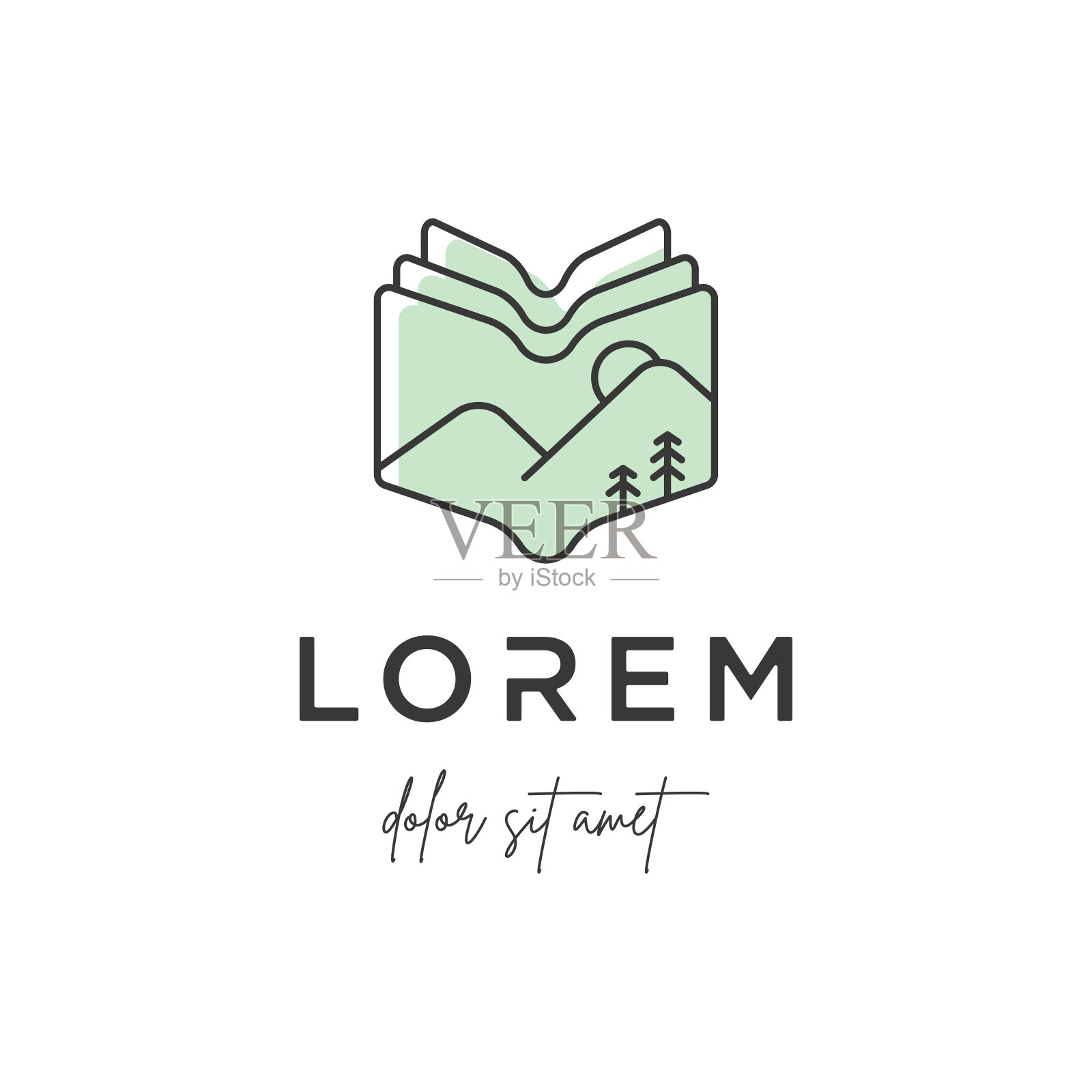 山书地理教育符号模板矢量插图图标元素插画图片素材