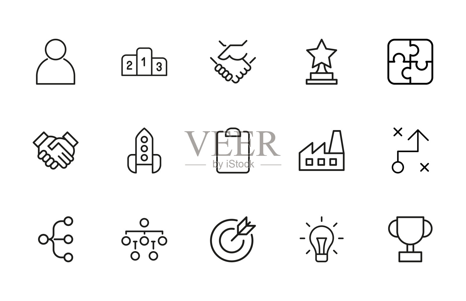 向量线图标集合的基本图标素材