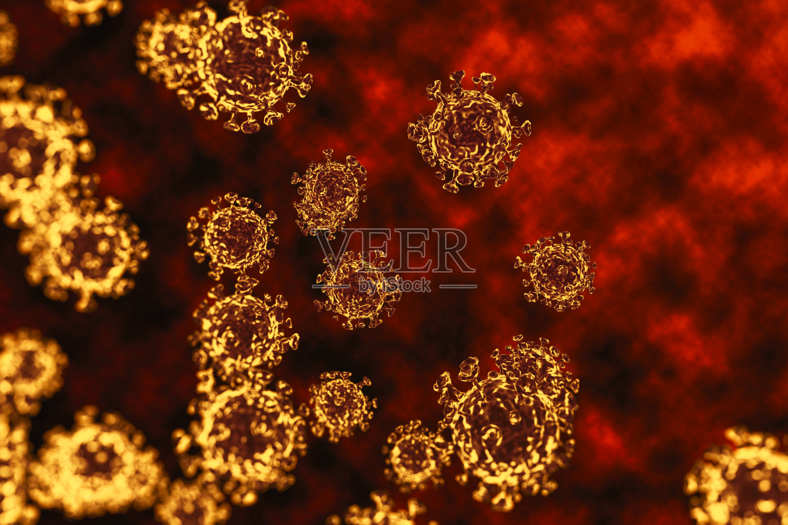 冠状病毒制剂流抽象3D背景照片摄影图片