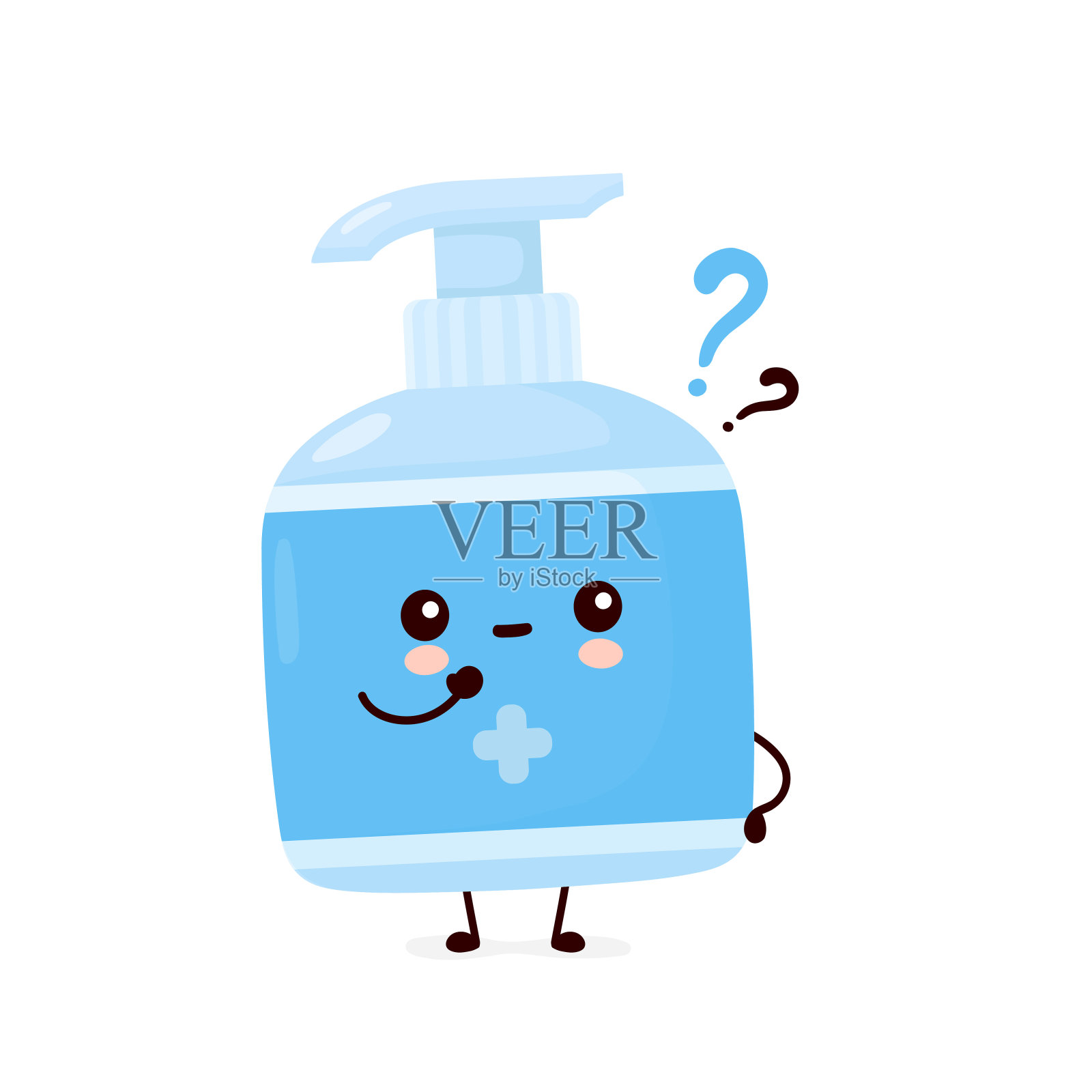 可爱快乐微笑杀菌剂插画图片素材