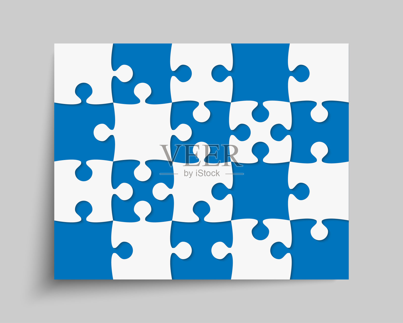 向量背景蓝色块拼图框架拼图插画图片素材
