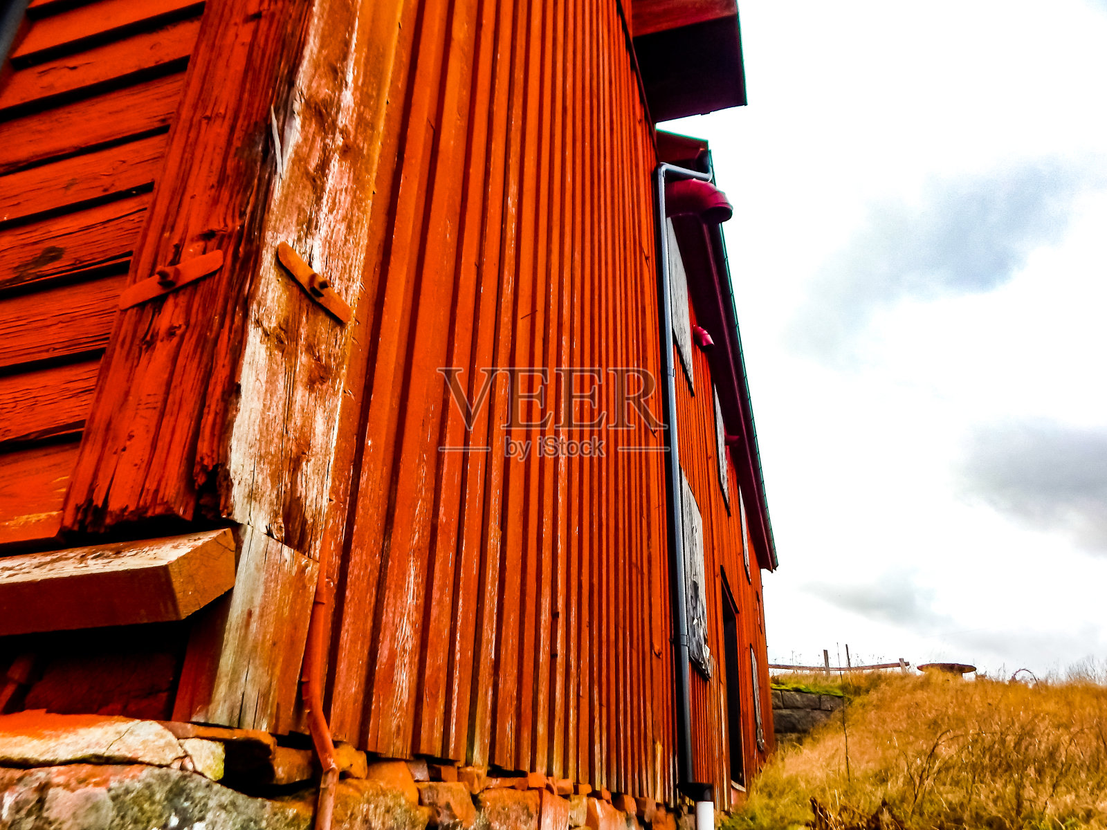瑞典东海岸的一个老锯木厂照片摄影图片