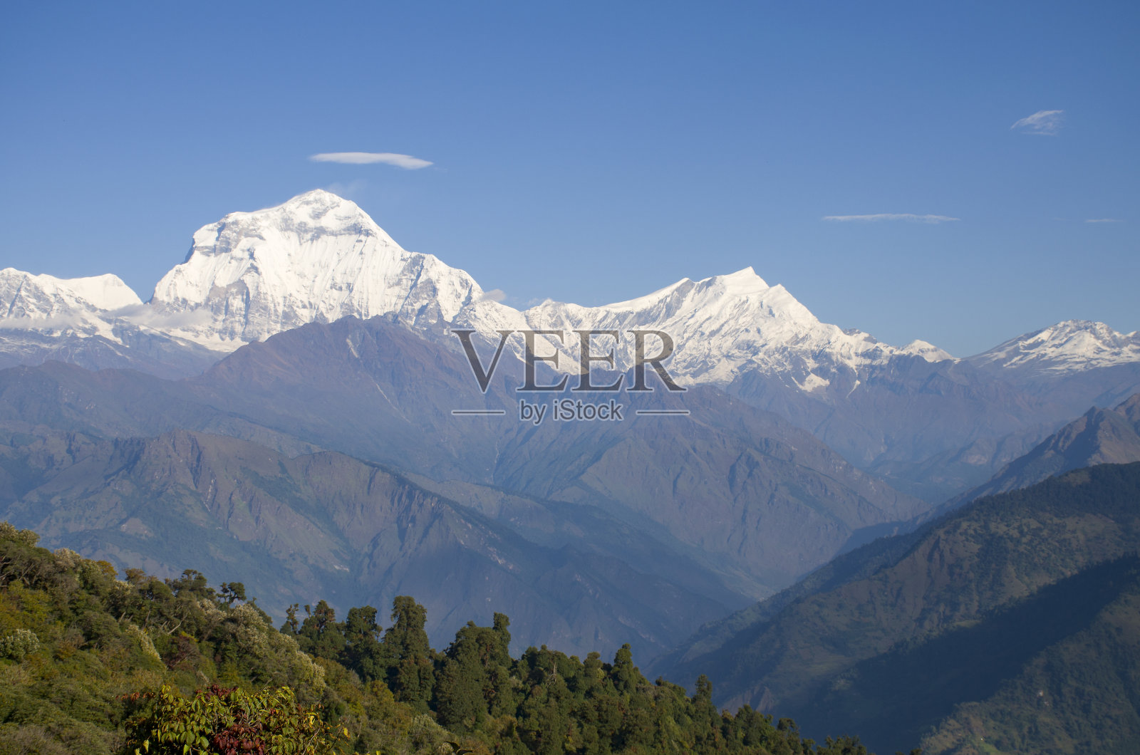 风景雪峰喜马拉雅山尼泊尔照片摄影图片