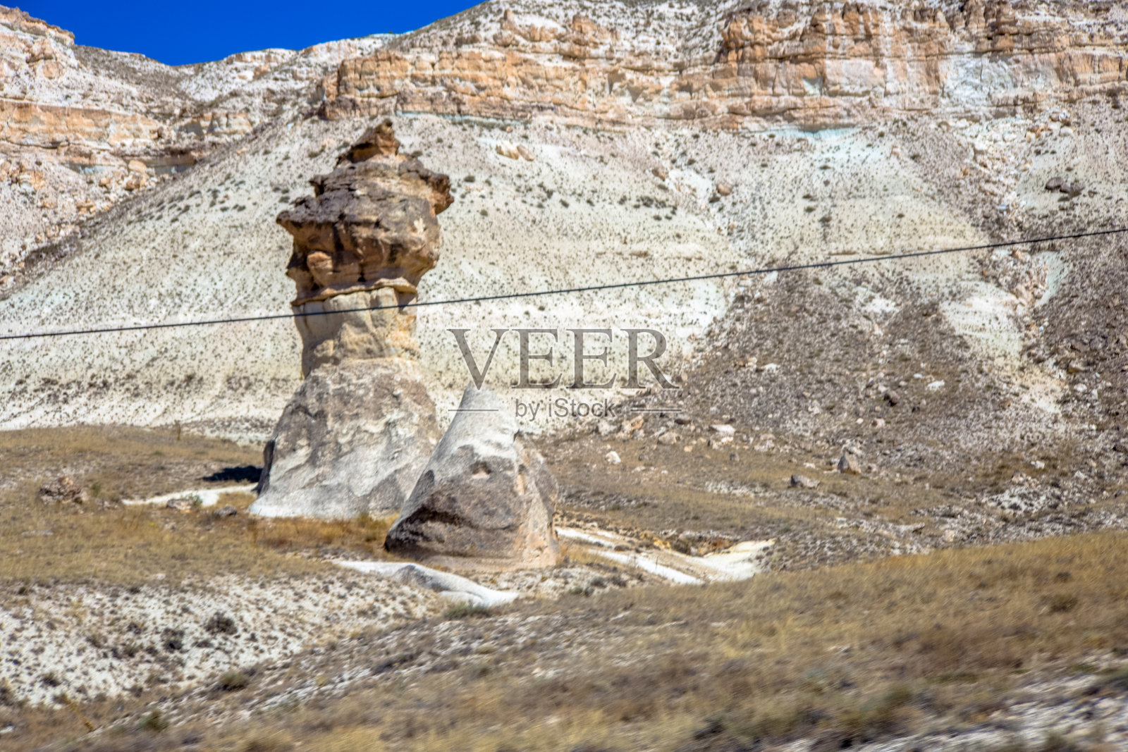 Nevşehir, Göreme，卡帕多西亚，土耳其。岩层，窑洞，自然奇观，土耳其卡帕多西亚。照片摄影图片