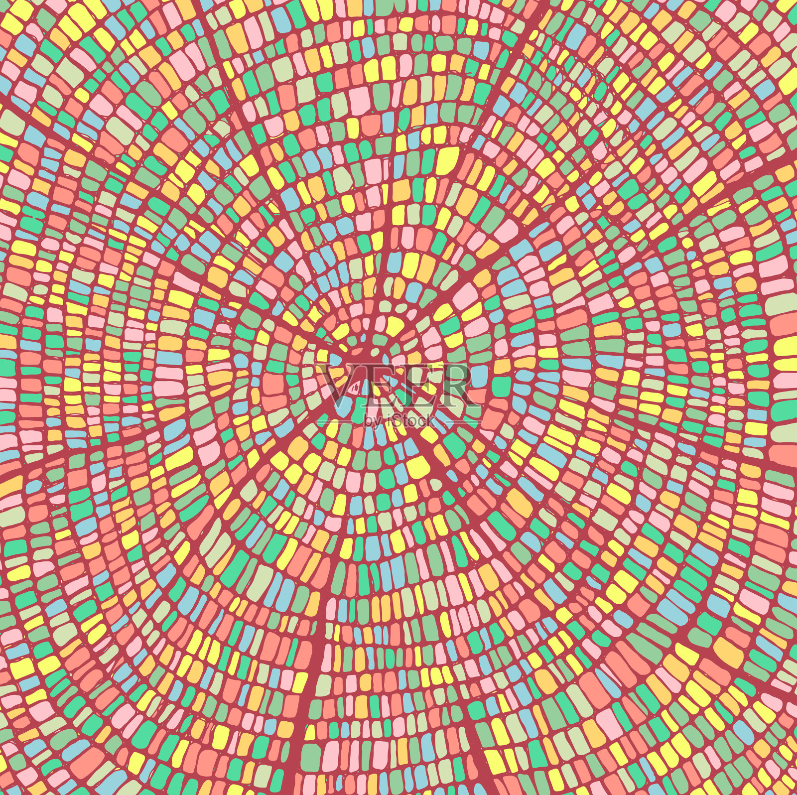 木材纹理草图。树皮曼荼罗。丰富多彩的民间节日宣传单和海报设计。手绘。树装饰模式。矢量插图。插画图片素材