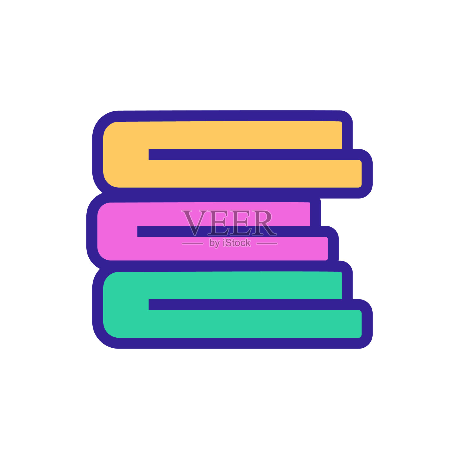 堆叠织物图标矢量轮廓插图插画图片素材