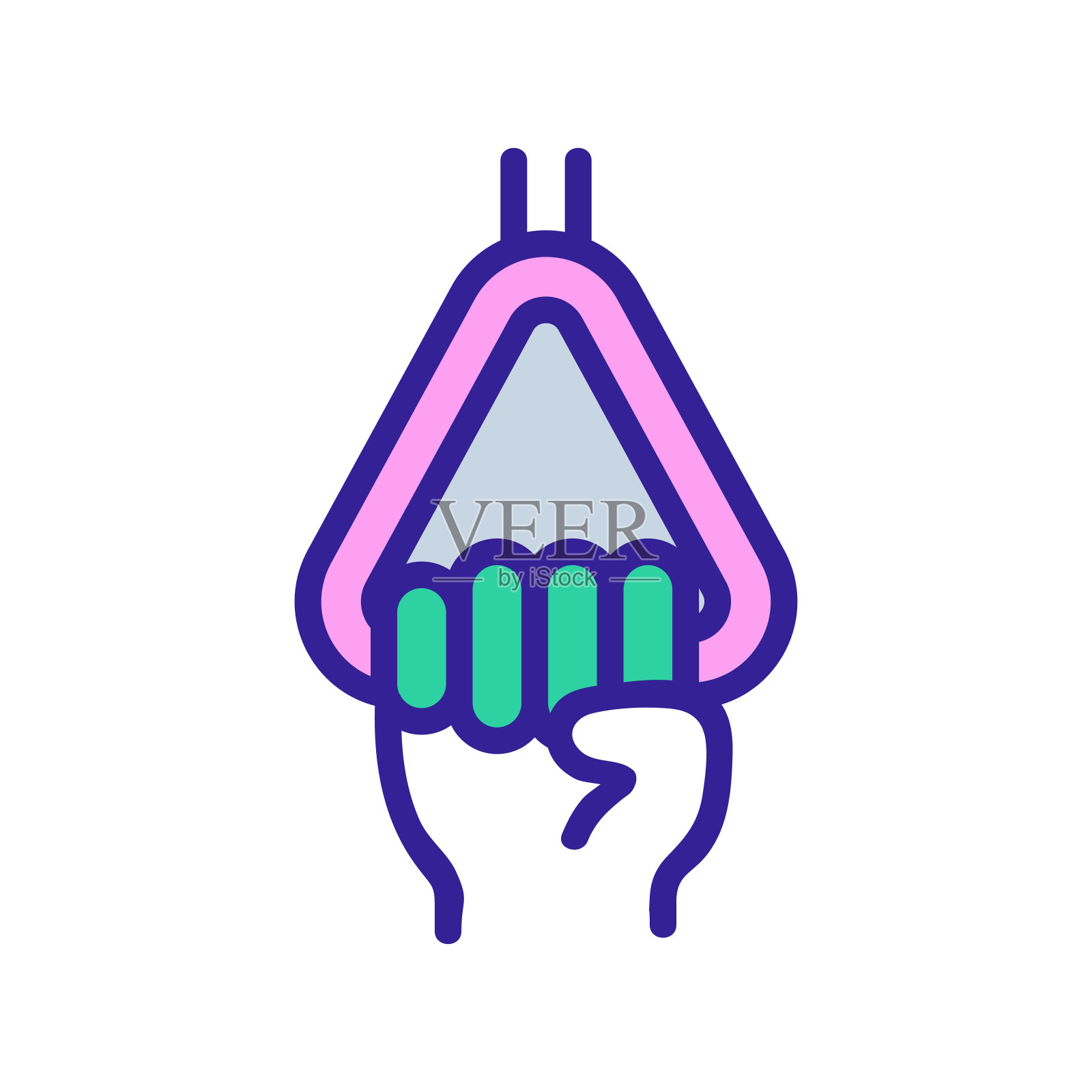 抓住扶手图标矢量轮廓插图图标素材