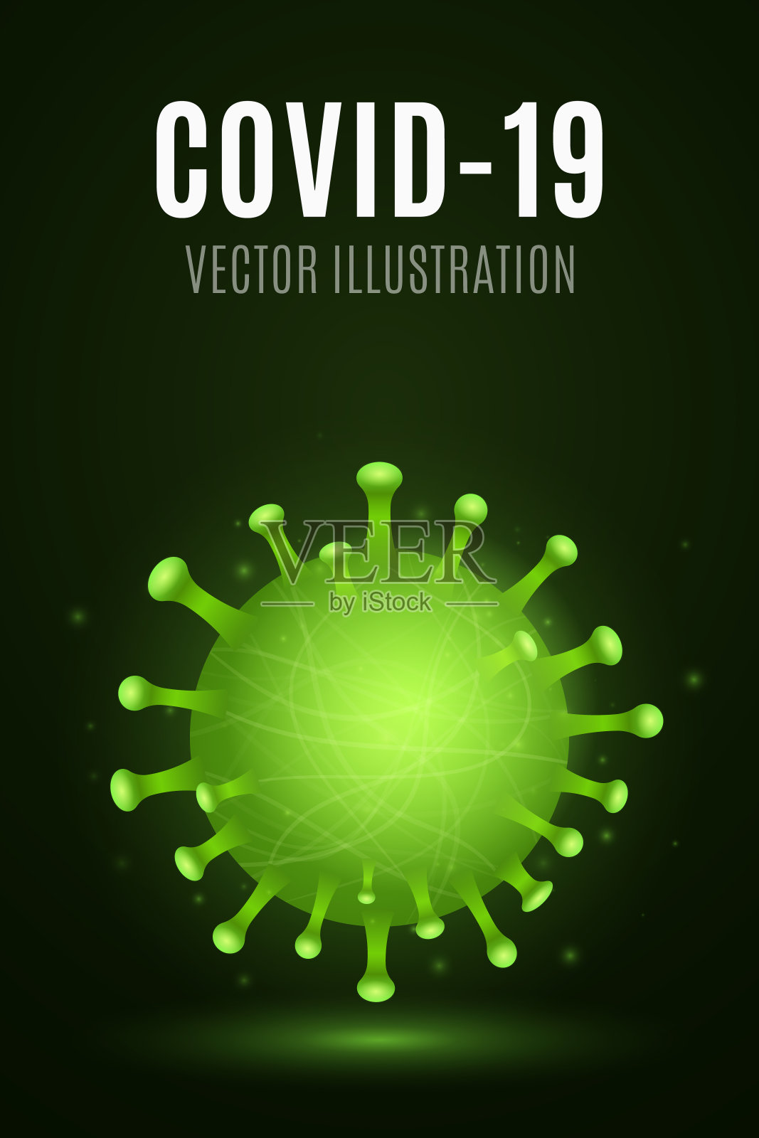 三维病毒微生物冠。医学概念。病原微生物。矢量插图。每股收益10插画图片素材