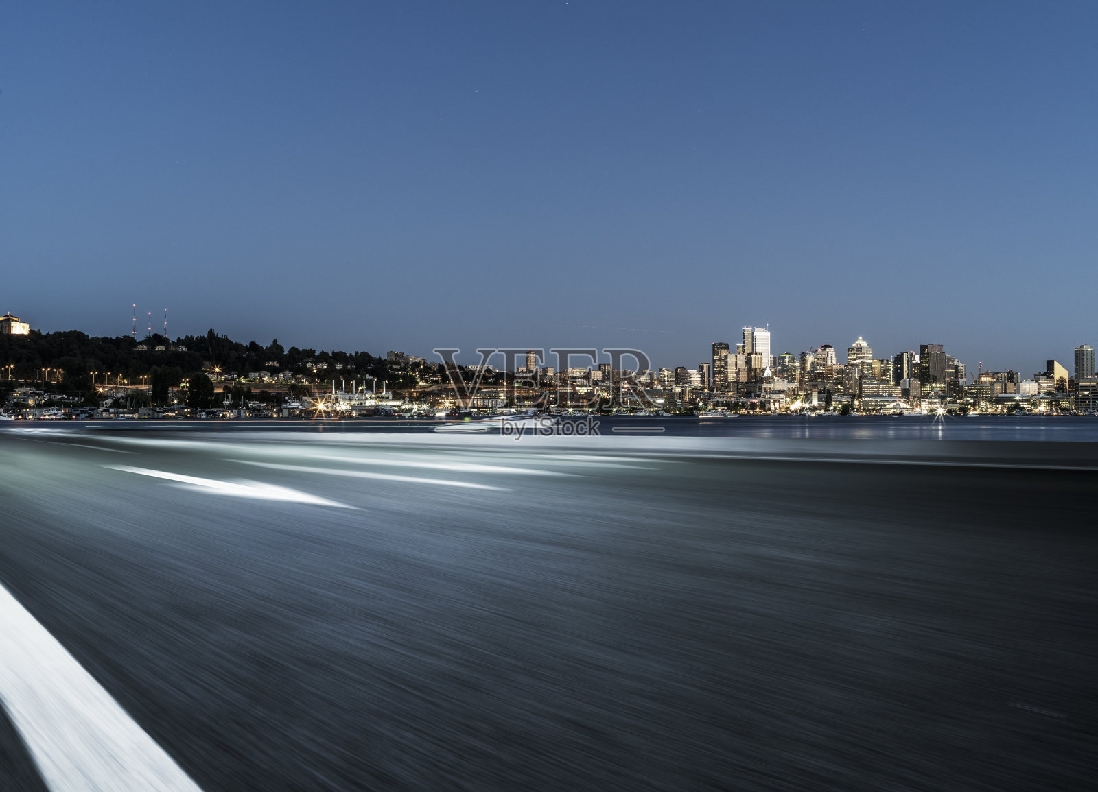 西雅图的夜景照片摄影图片