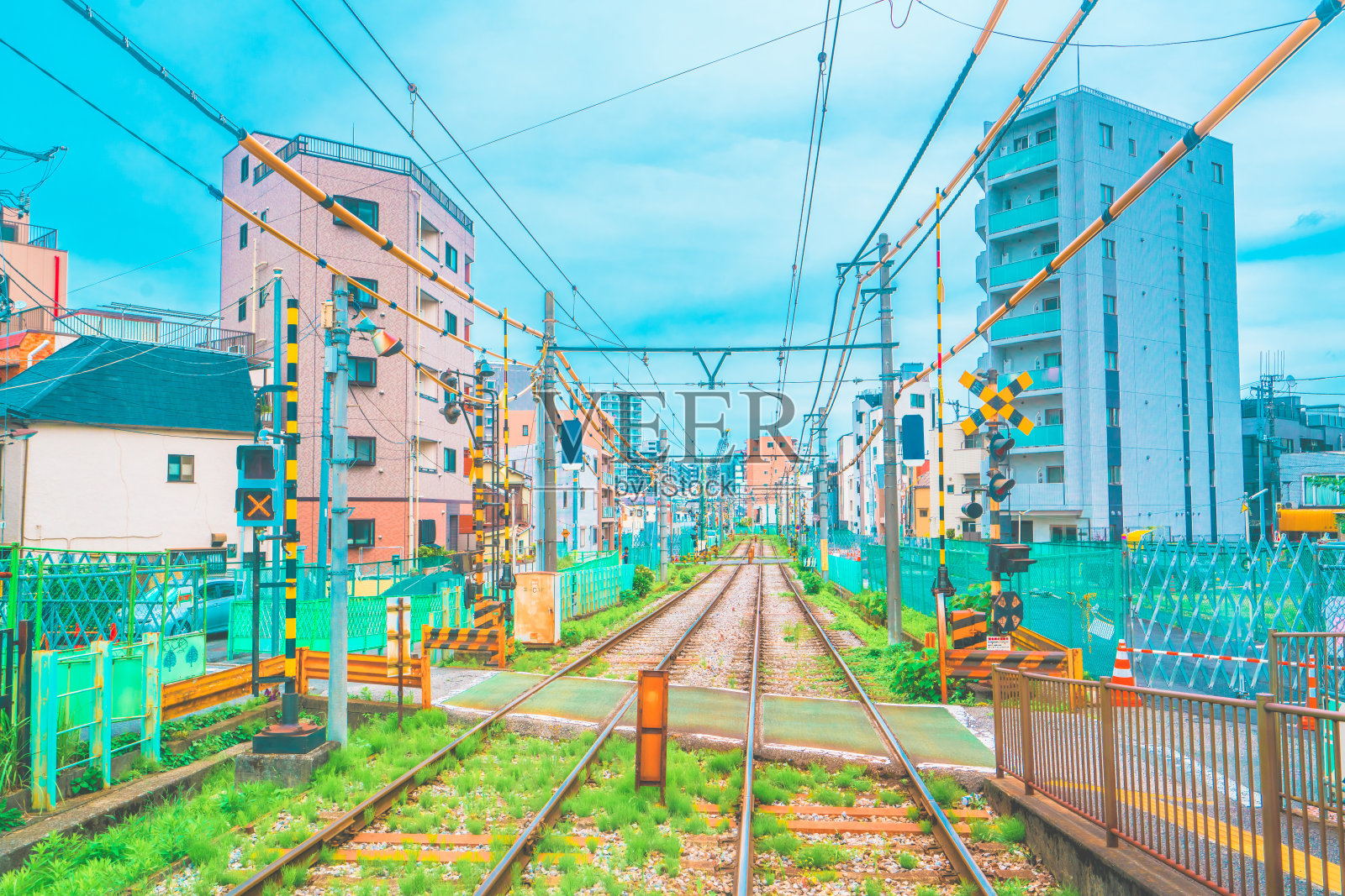 日本东京荒川市的电车照片摄影图片