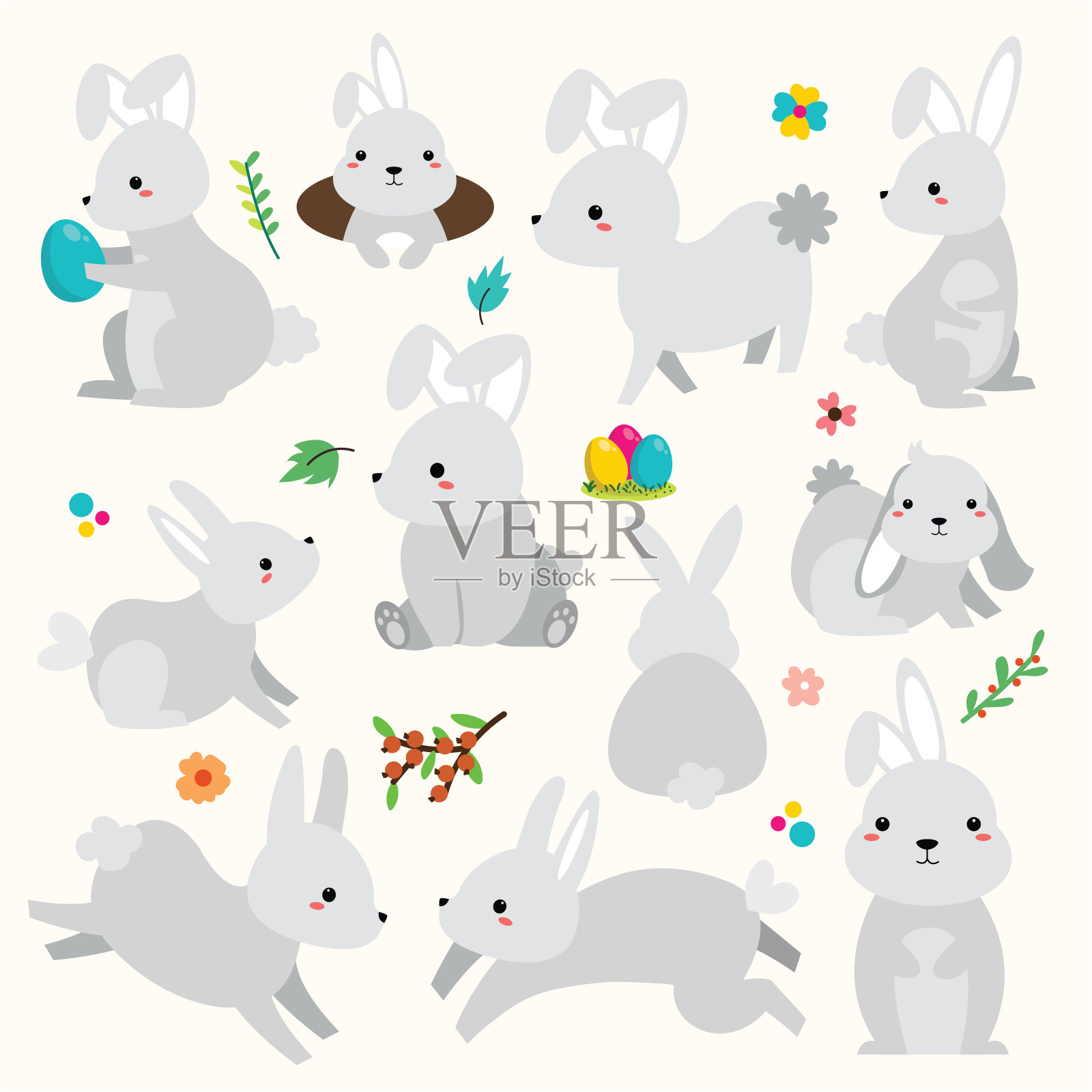 兔子设计元素图片