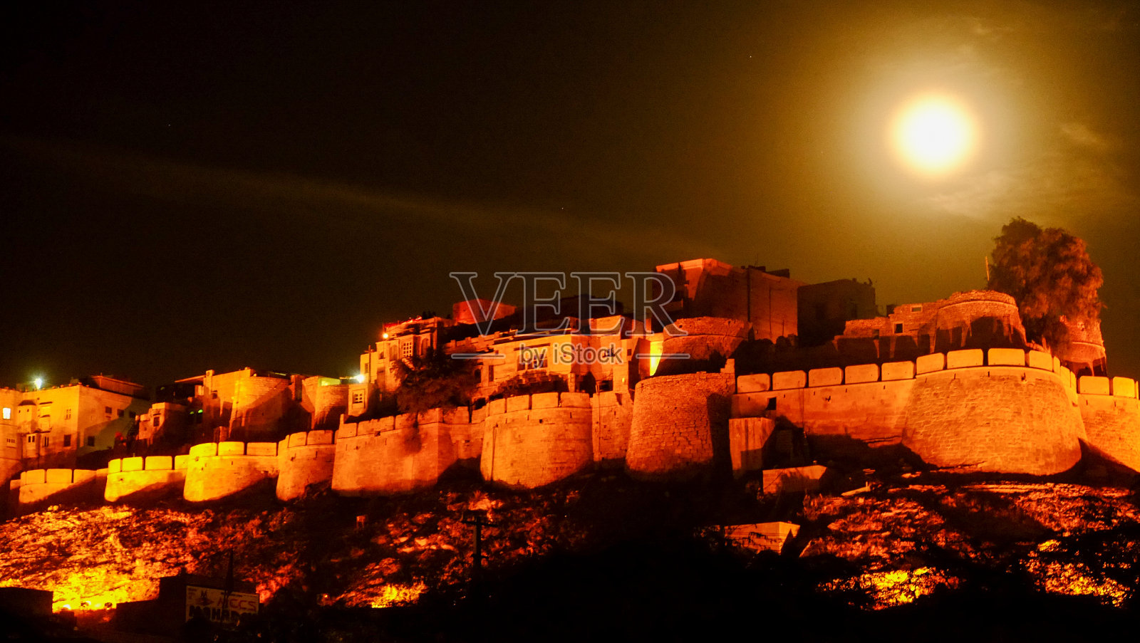 Jaisalmer，世界上唯一有人居住的城墙照片摄影图片