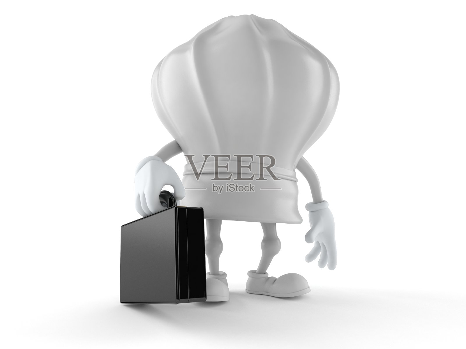 厨师人物拿着公文包照片摄影图片