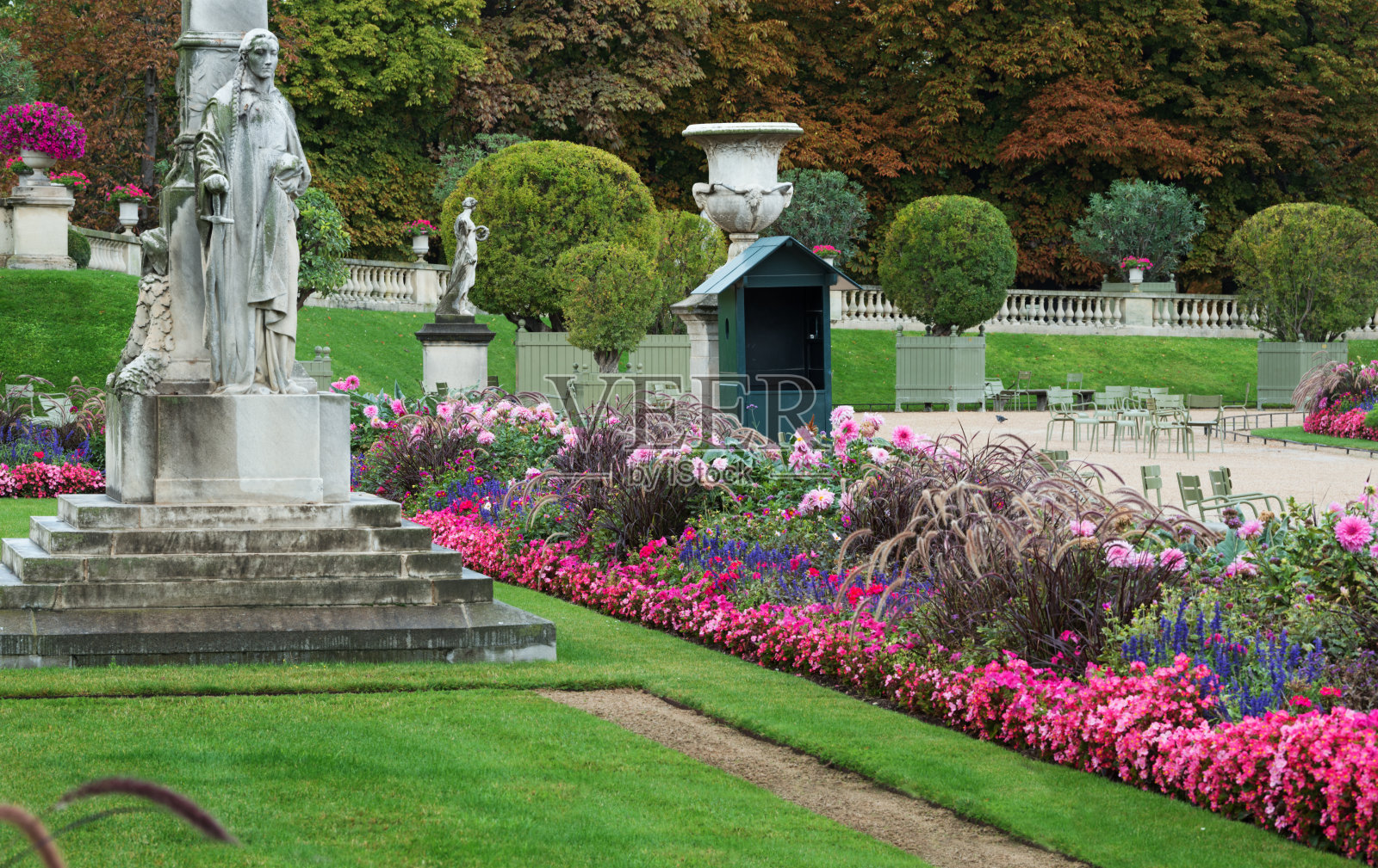 法国巴黎的卢森堡花园照片摄影图片