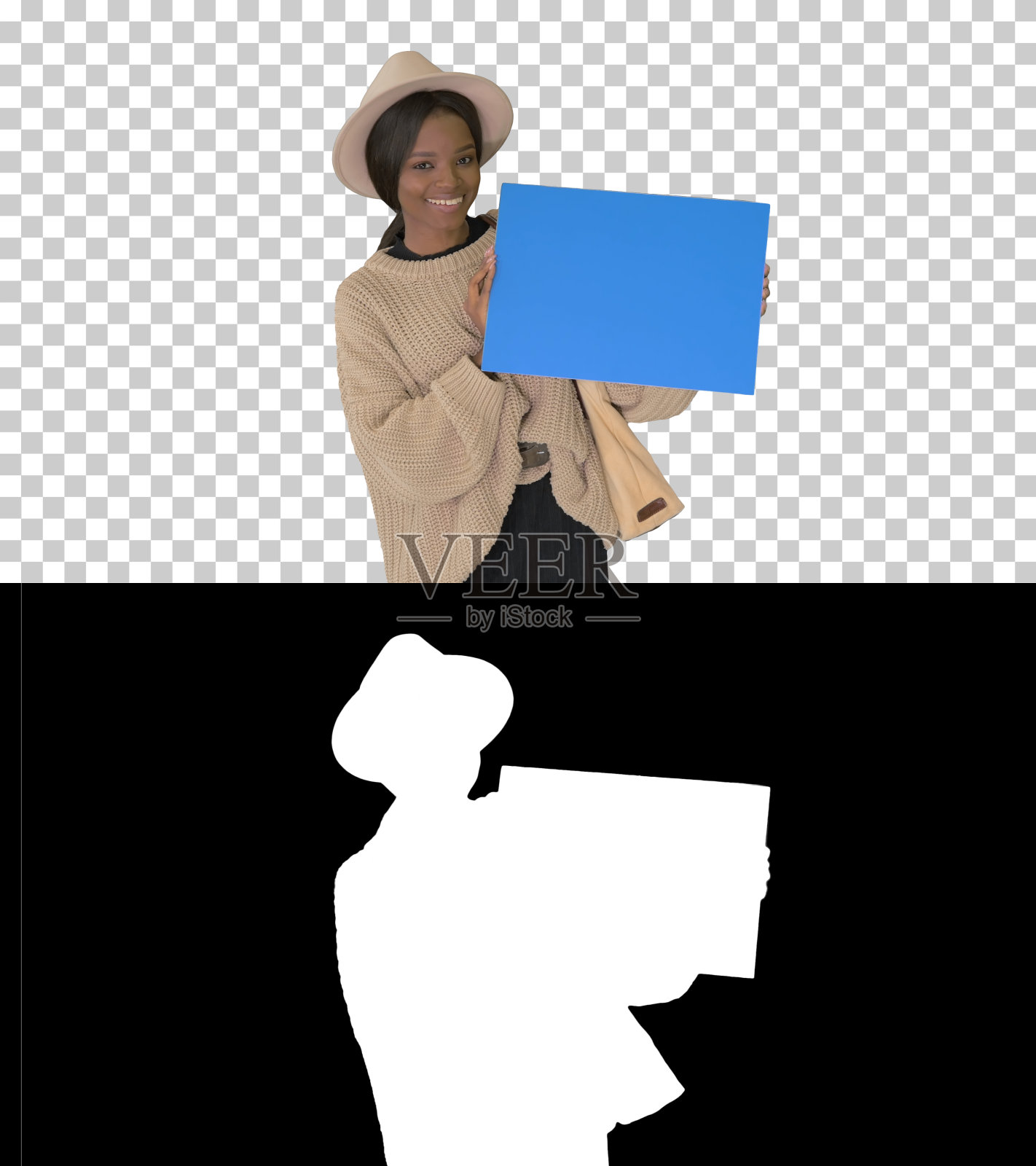 迷人的年轻非洲裔美国女性显示和指向照片摄影图片