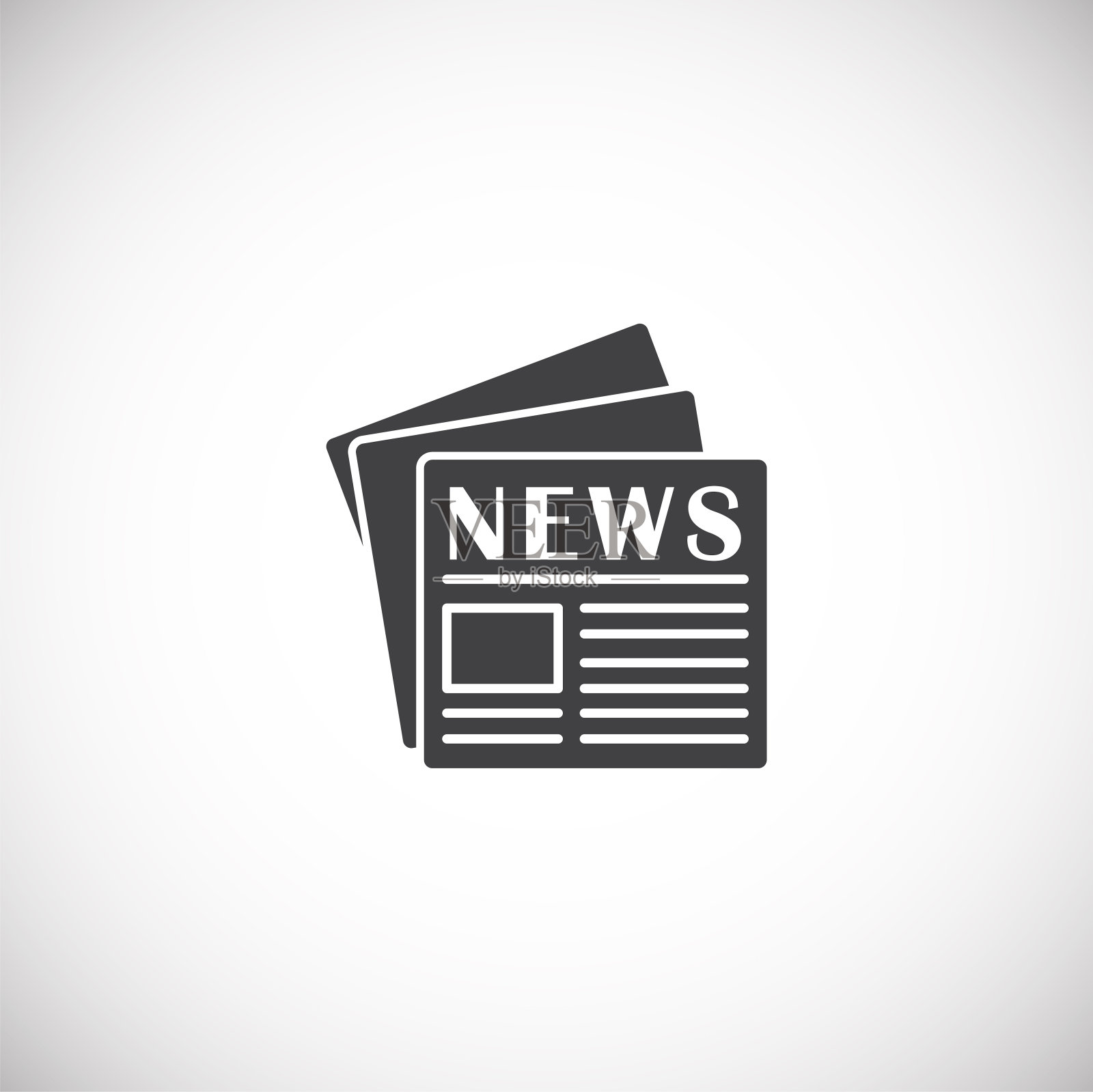 大众媒体相关图标的背景为图形和网页设计。创意插图概念符号的web或移动应用程序。插画图片素材