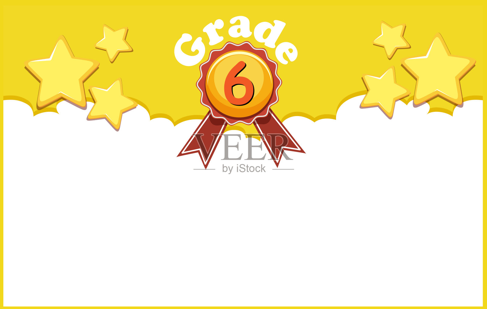 背景设计模板六年级黄色插画图片素材