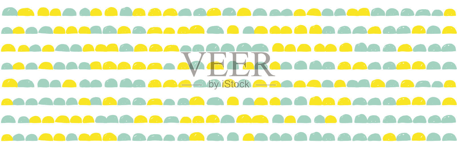 抽象可爱多彩的金色半圆形设计插画图片素材