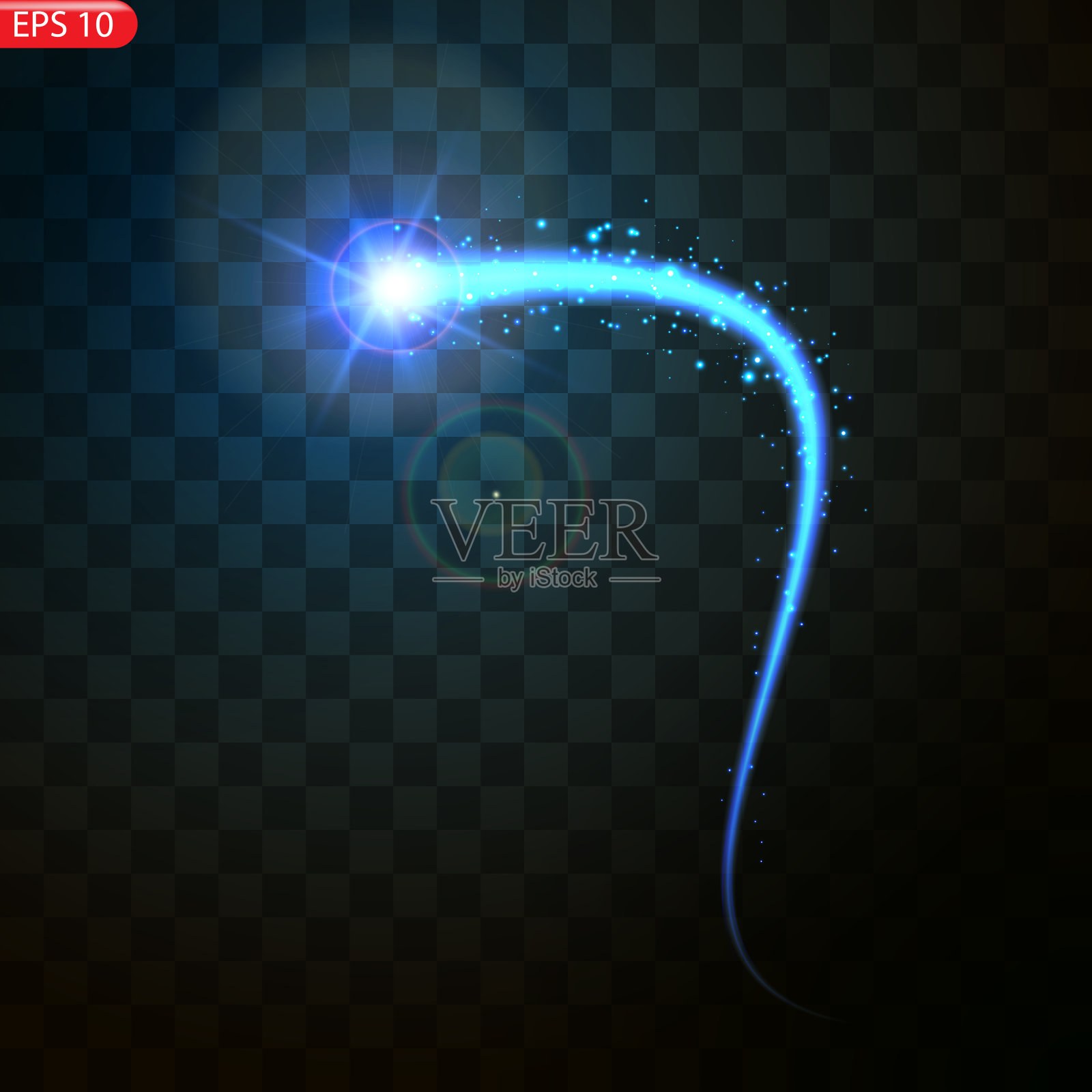 真实下落的彗星矢量插图插画图片素材