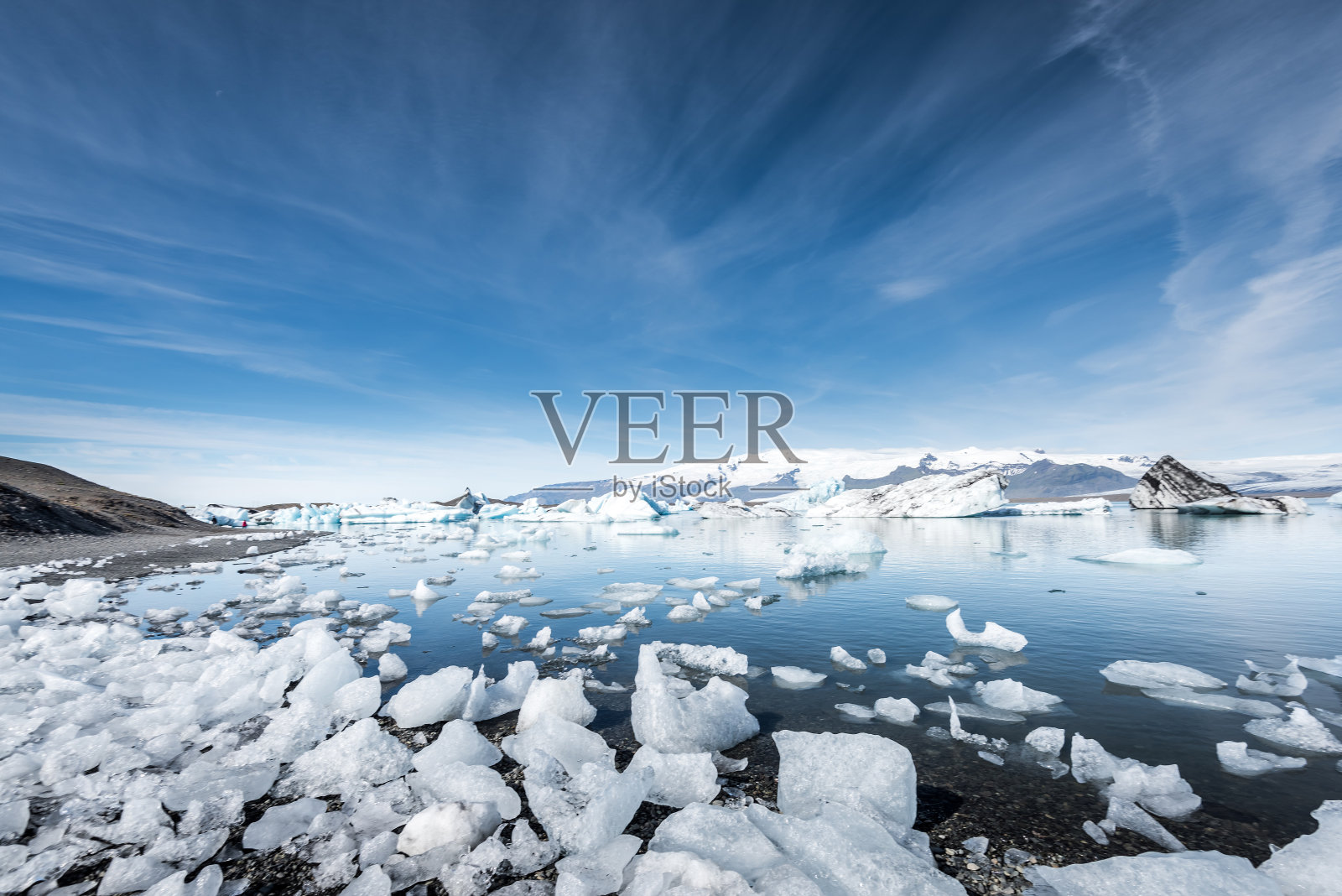 冰岛Jokulsarlon冰川冰泻湖照片摄影图片