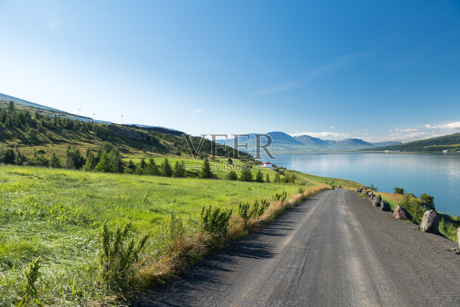 冰岛美丽的阿库雷里城照片摄影图片