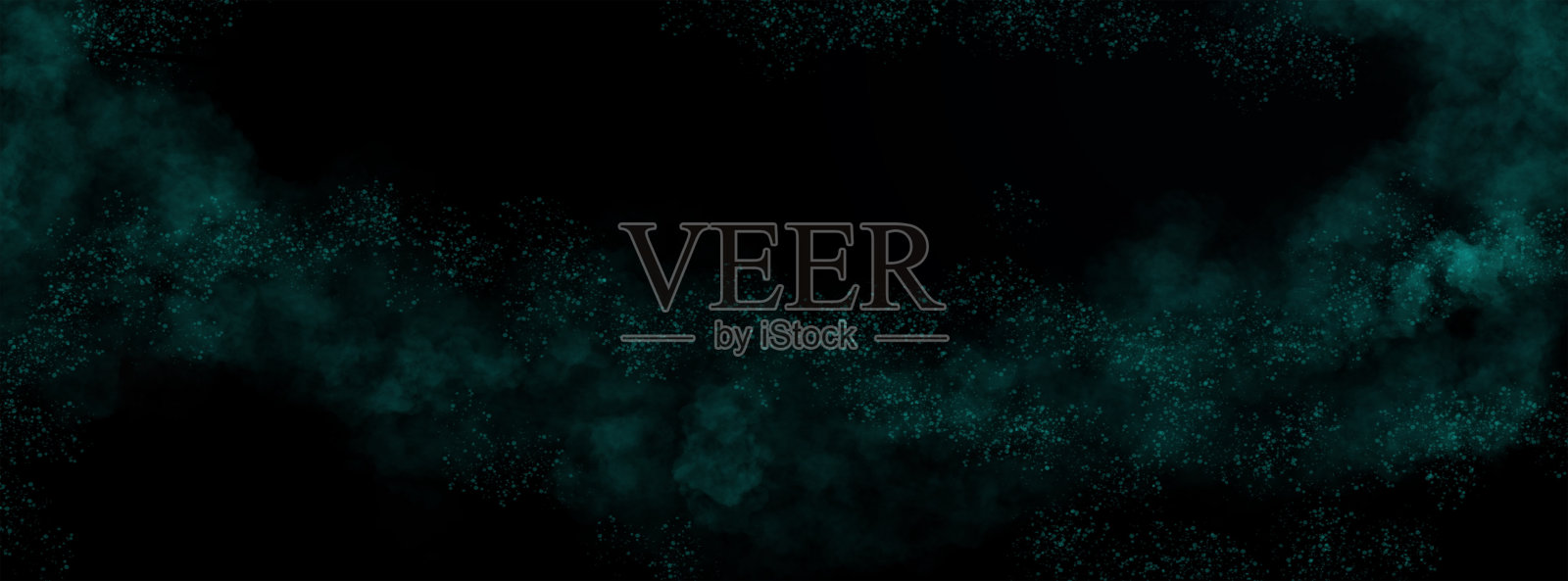 银河系，恒星和星系，太空尘埃背景在夜间为绿色照片摄影图片