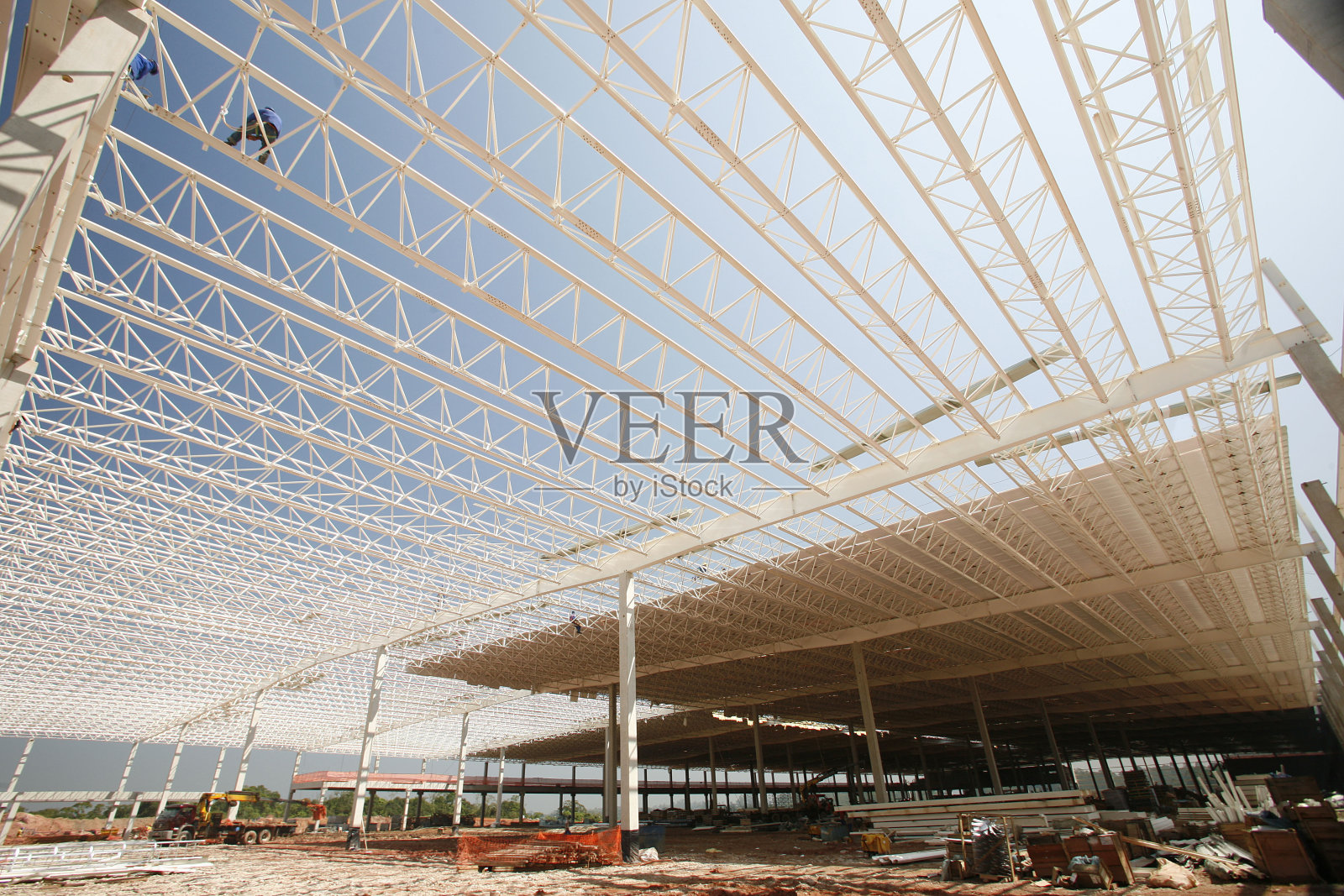 工业仓库钢结构照片摄影图片