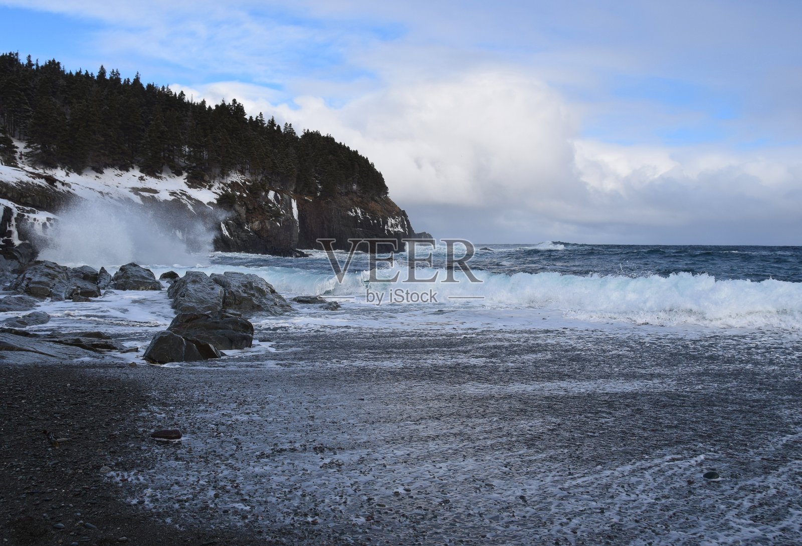 新界中部海湾海岸线照片摄影图片