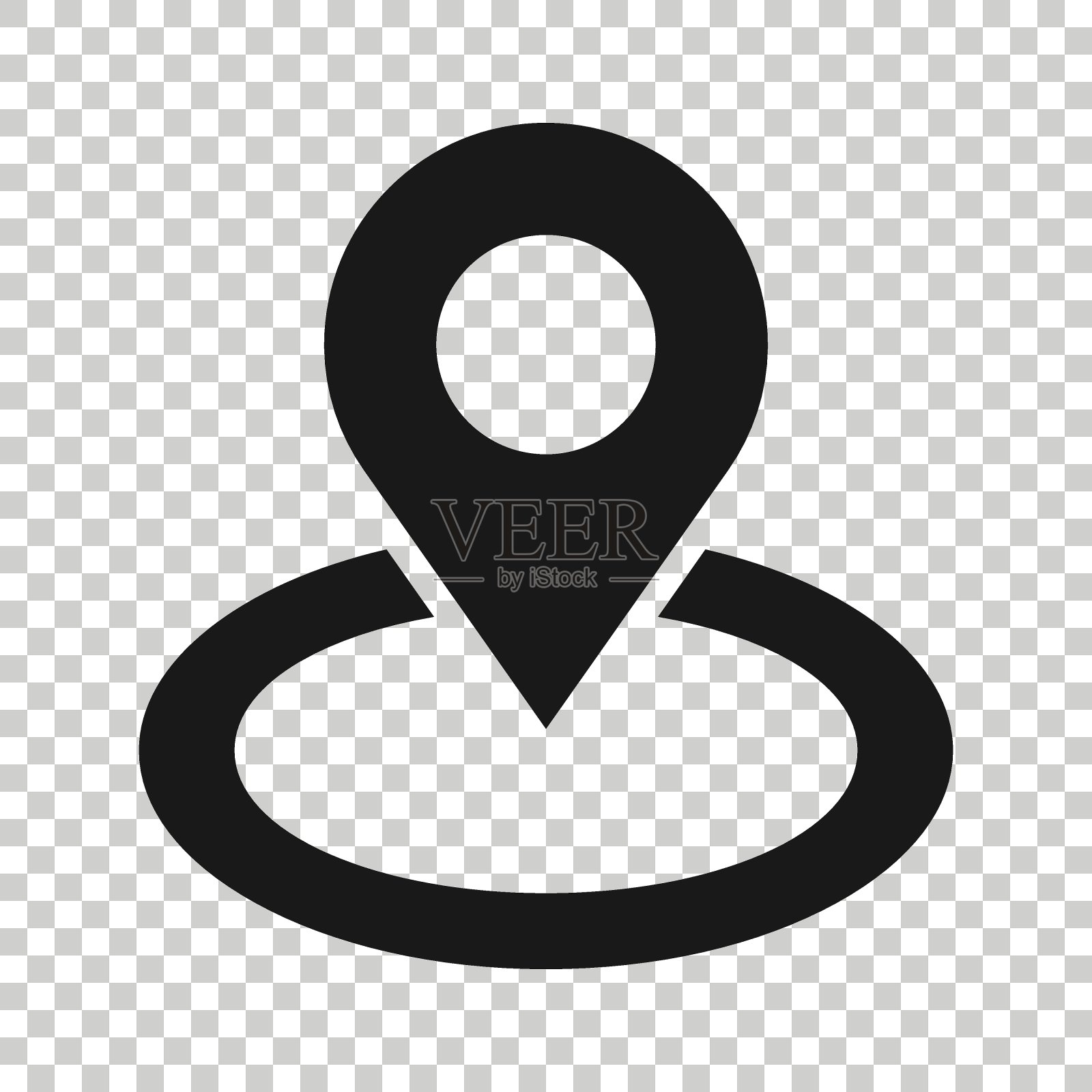 gps导航矢量图上的白色孤立背景.定位业务概念.图标素材