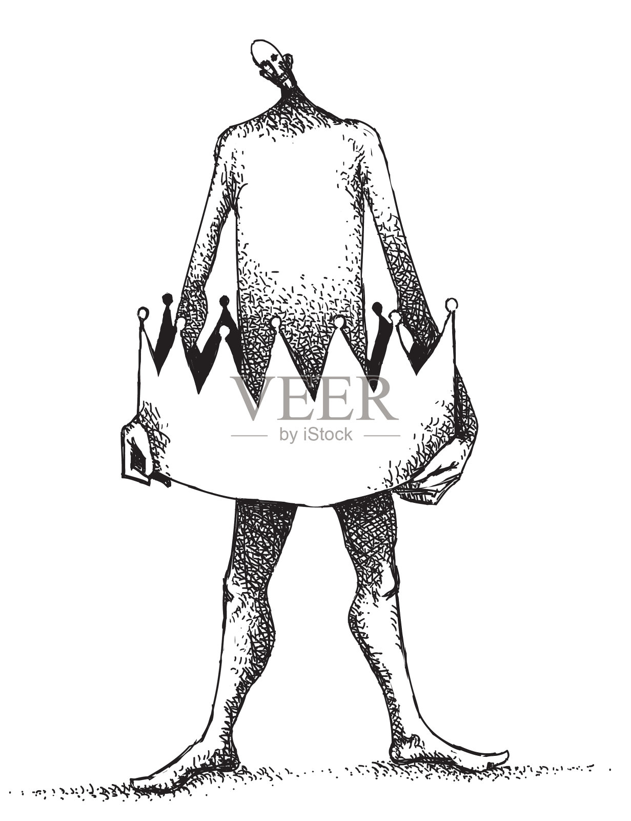 裸王插画图片素材