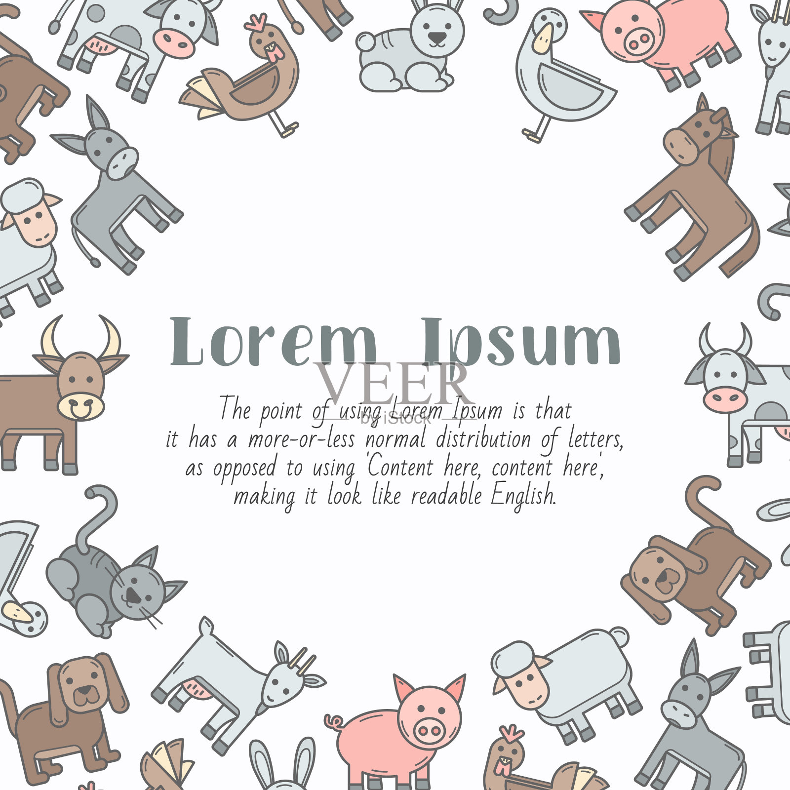 家畜证01-01插画图片素材