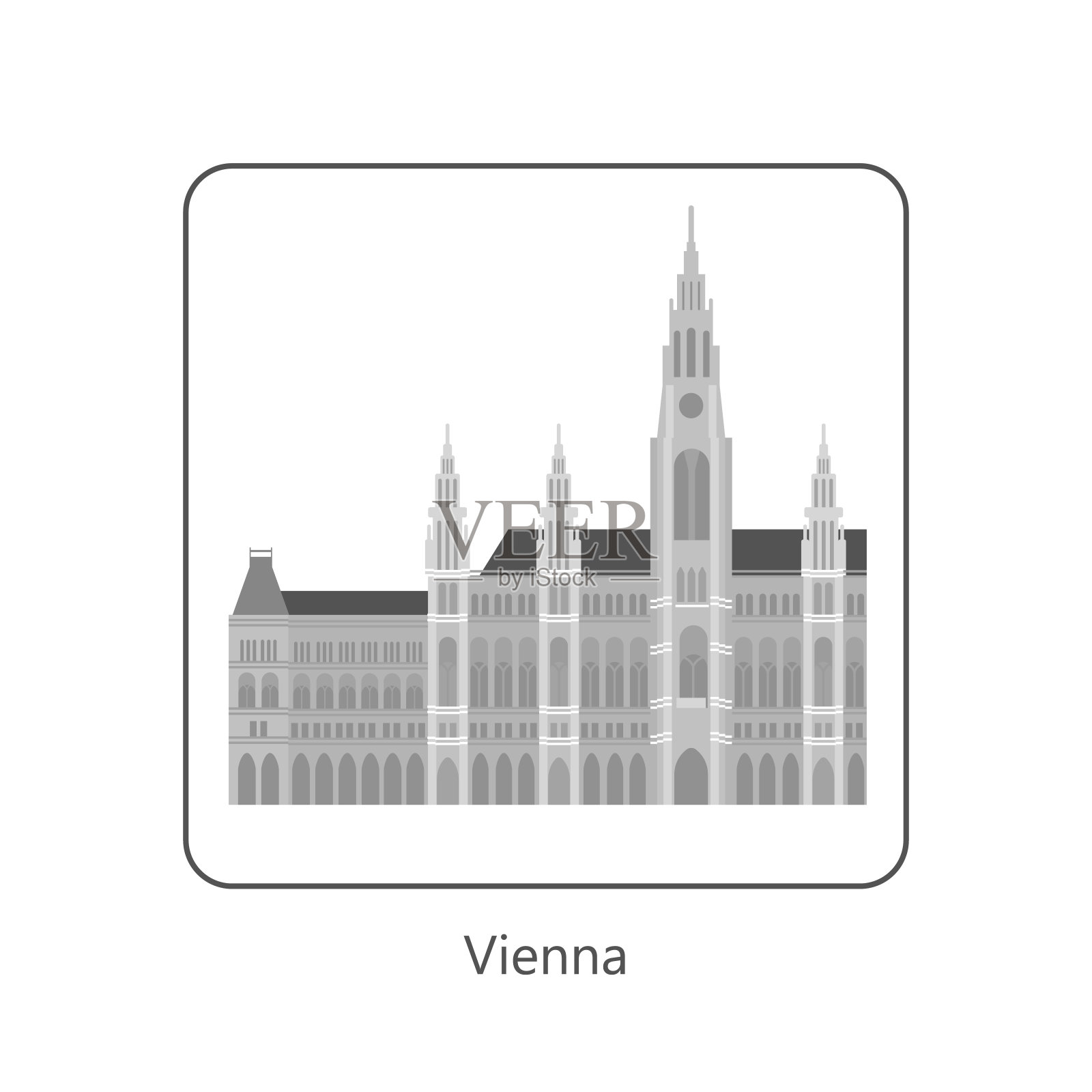 欧洲著名的地标插画图片素材