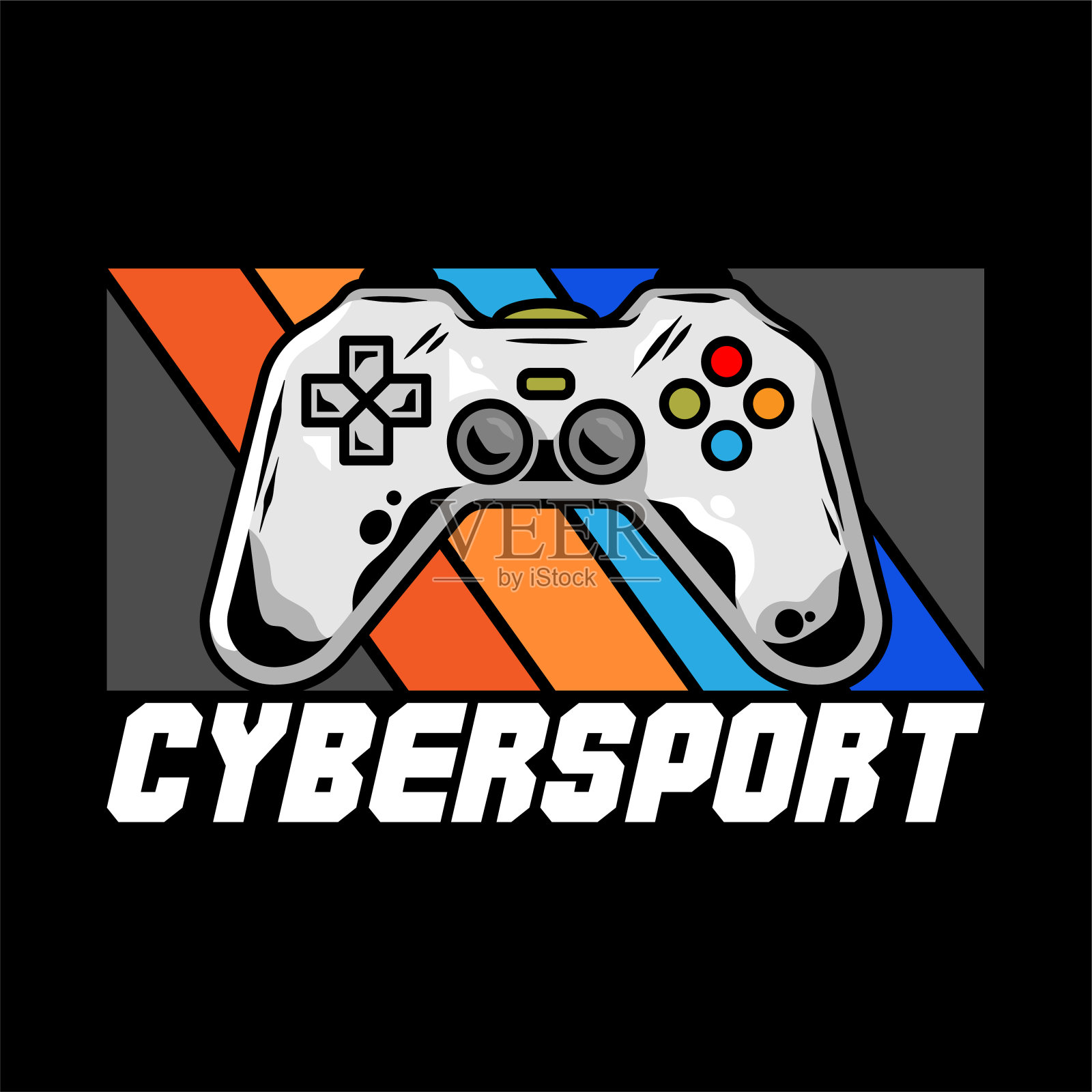 Cybersport标志设计插画图片素材